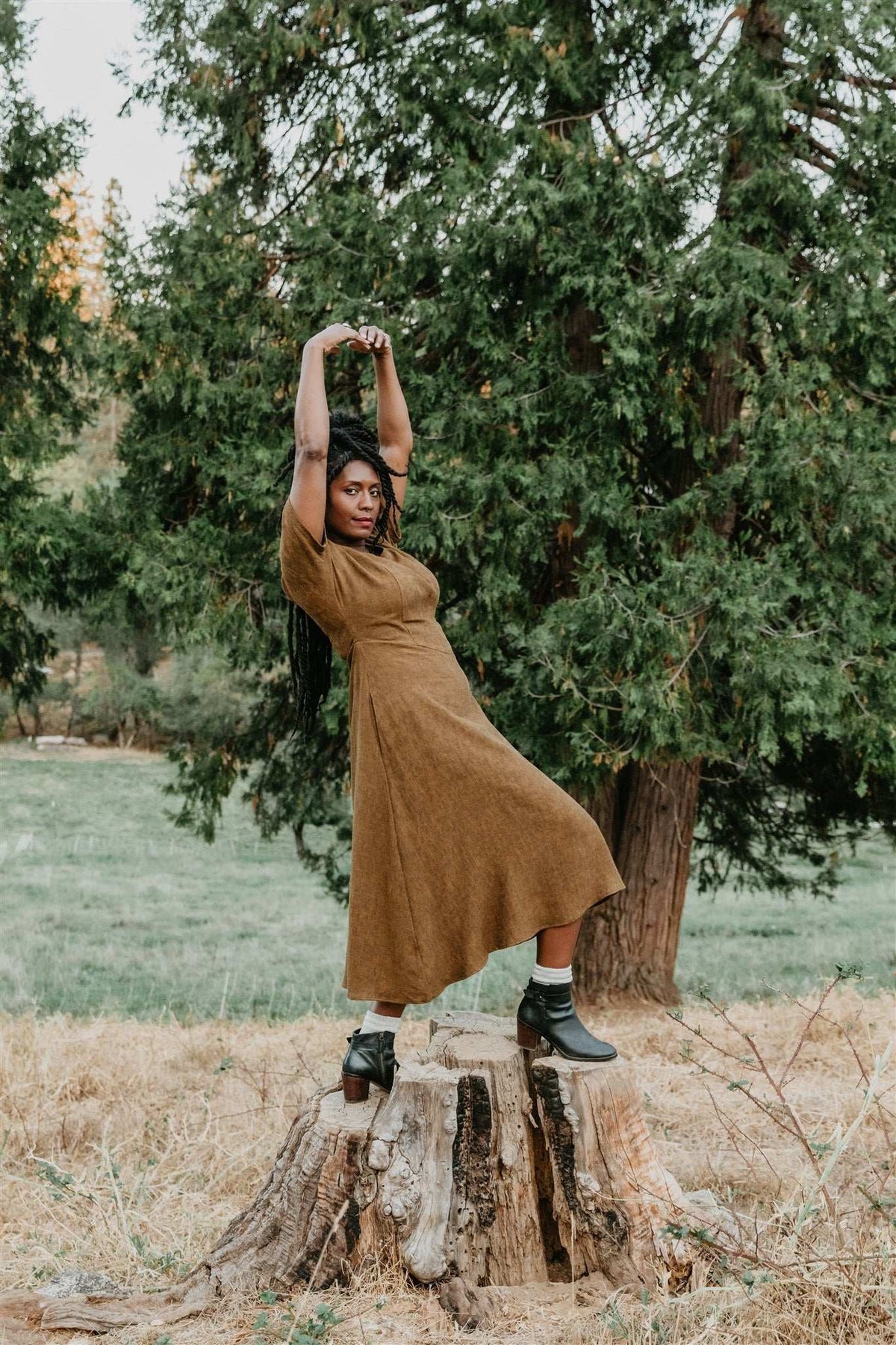 Field Day Dress Bella Dress in Golden Checker