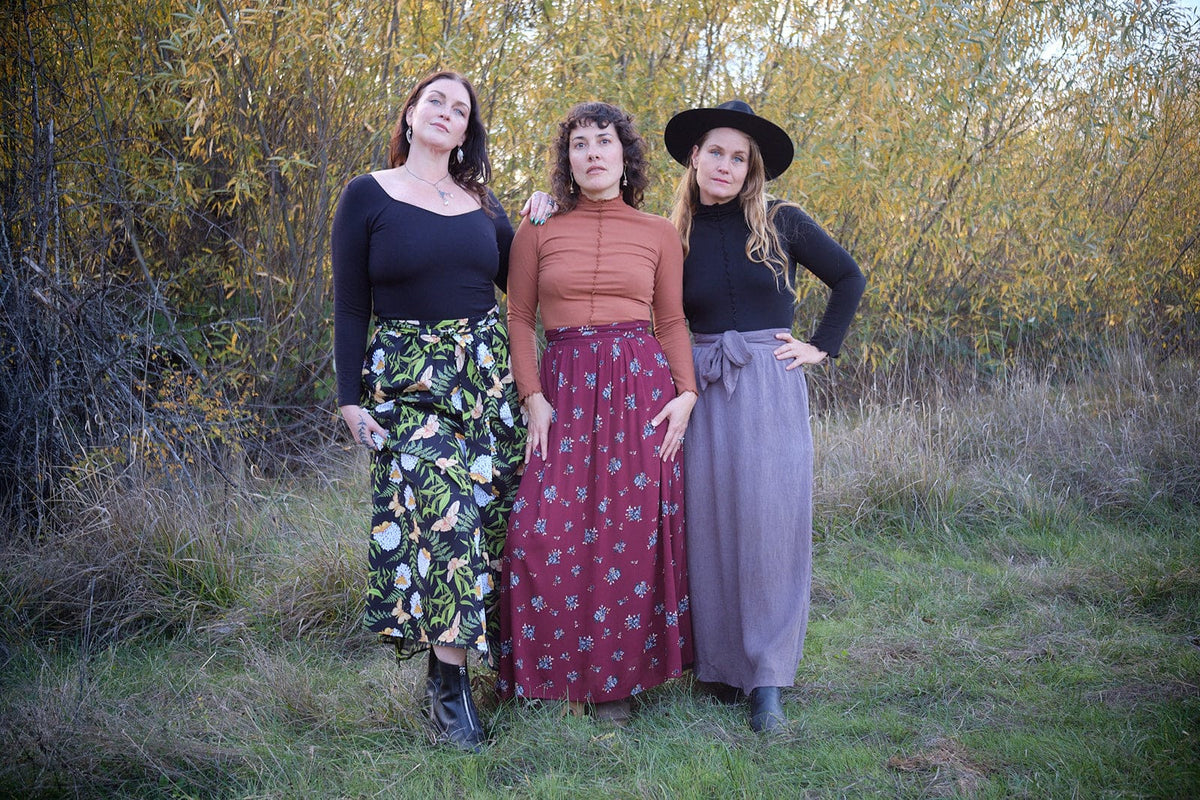 Field Day Skirts Maxi Wrap Skirt in Fern & Flox by Swan Bones