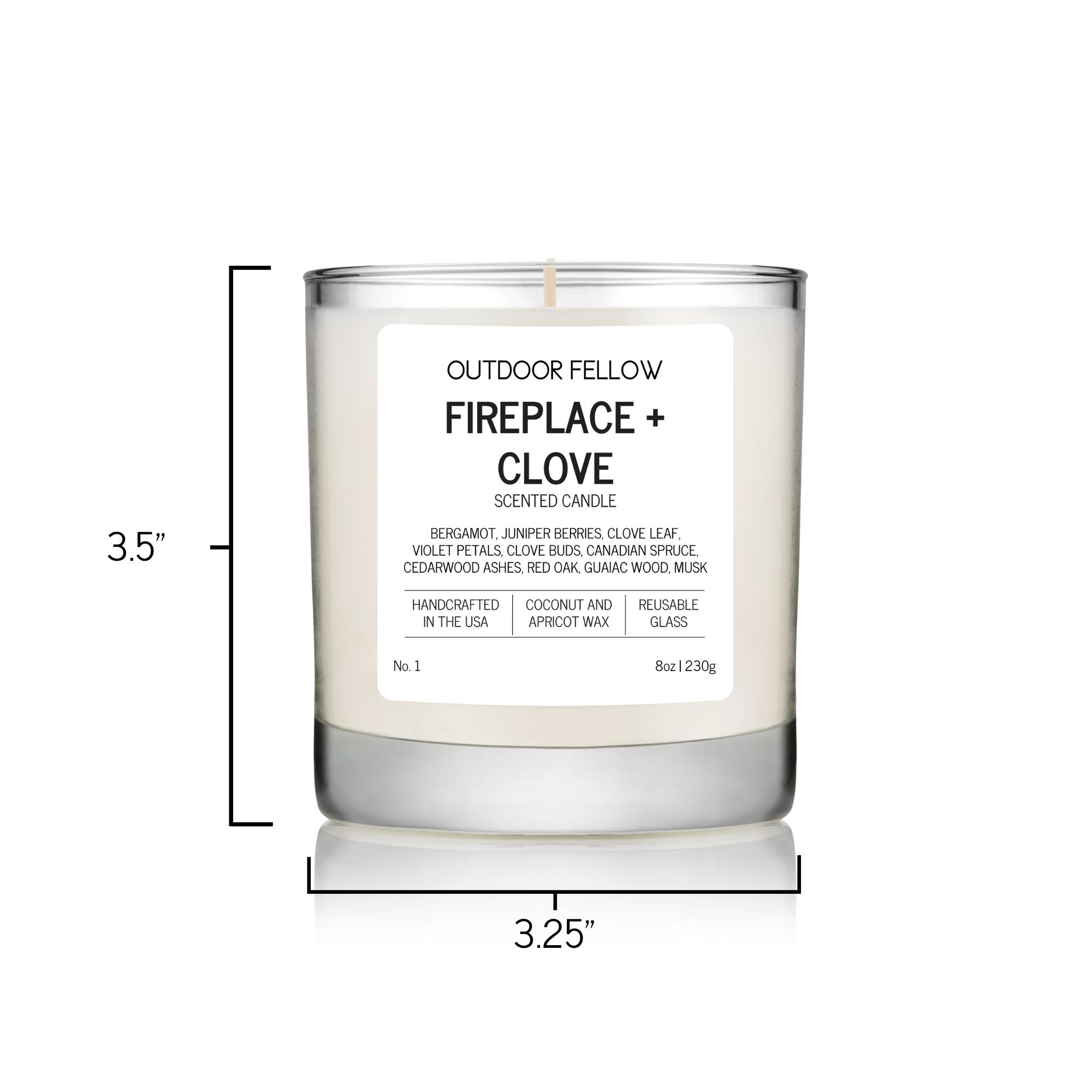 Fireplace and Clove Scented Candle - My American Goods