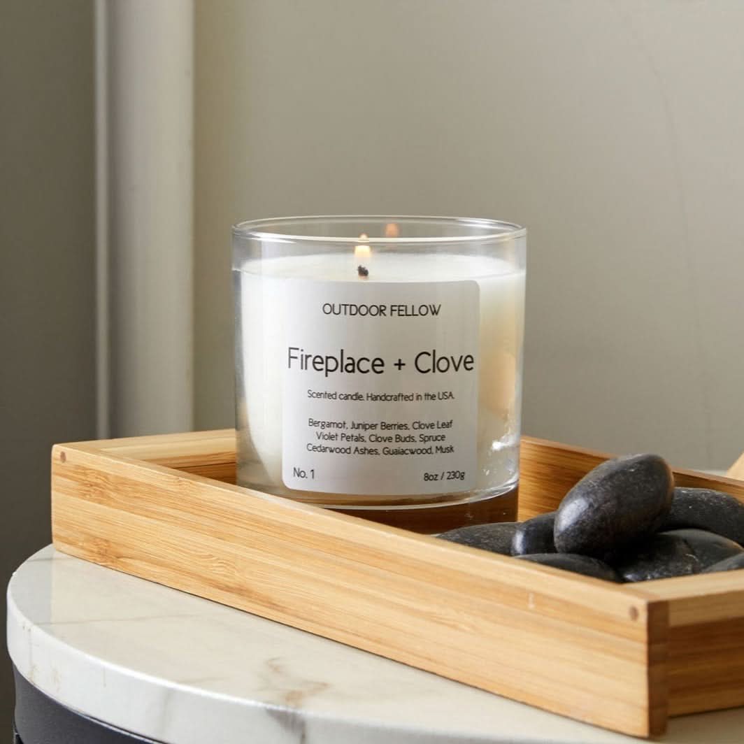 Fireplace and Clove Scented Candle - My American Goods