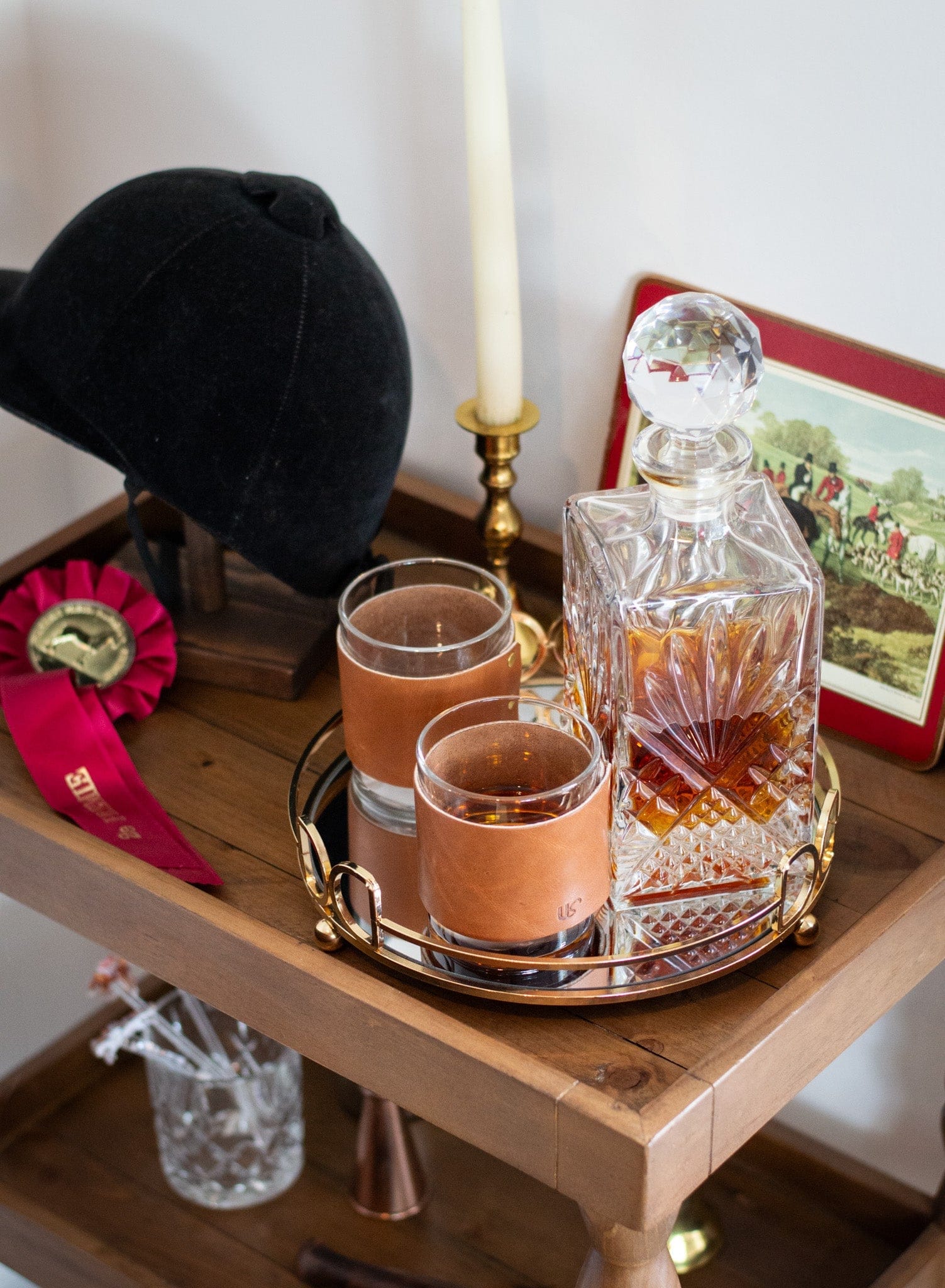 Urban Southern Leather Wrapped Whiskey Glass