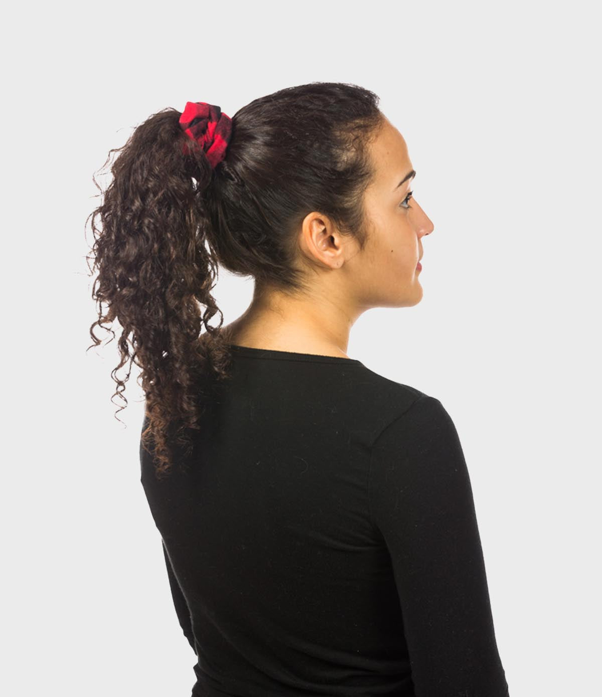 Flannel Scrunchie - Red Buffalo
