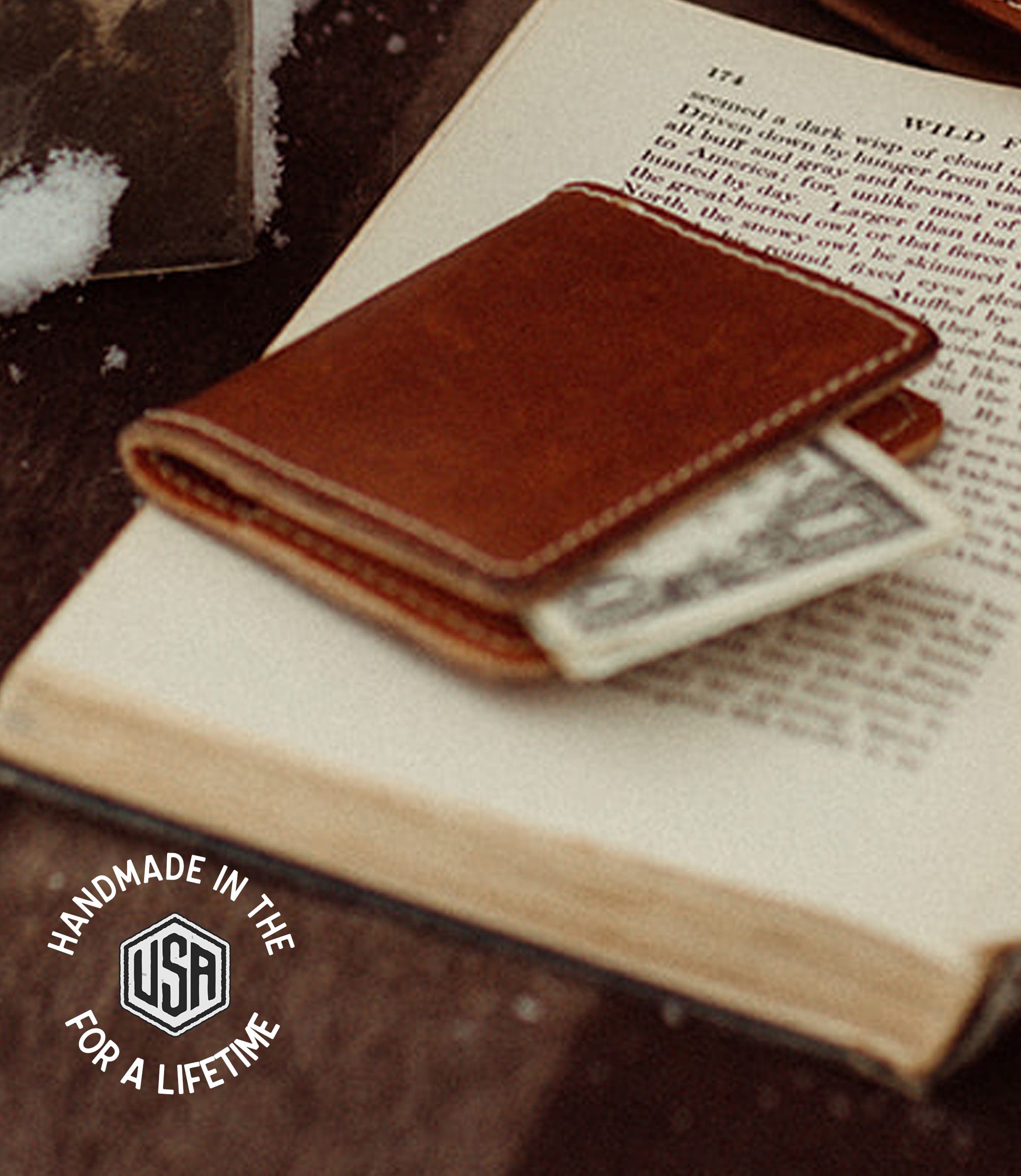 The Local Branch Leather Caramel The Flip Wallet - USA Made
