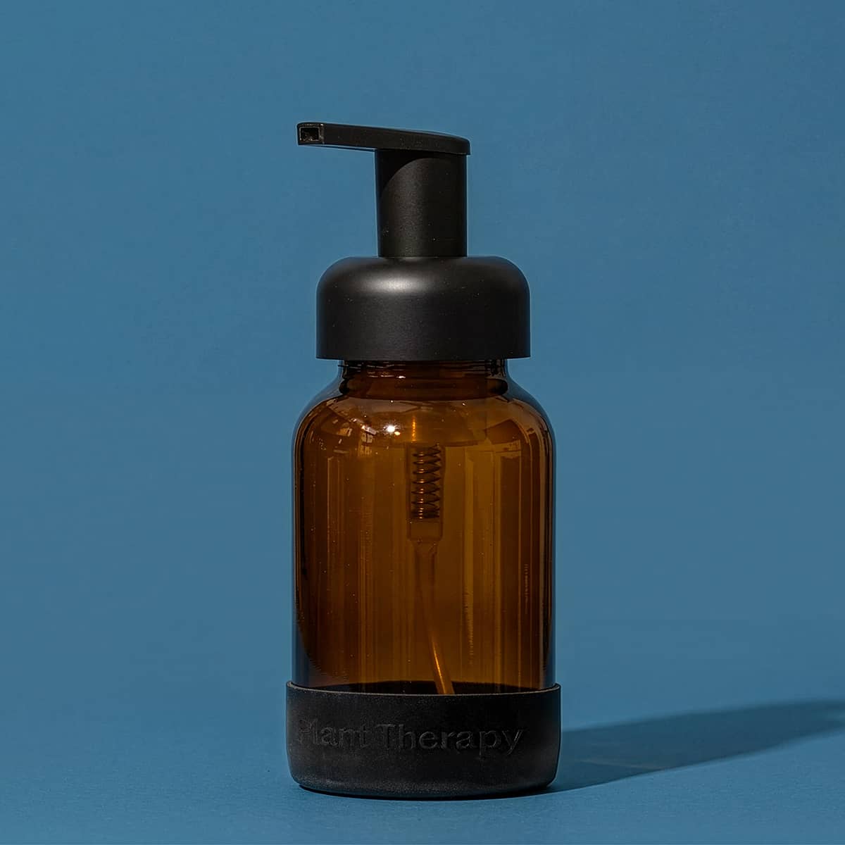 Plant Therapy Household 8 oz Glass Foaming Bottle with Black Silicone Sleeve 8 oz