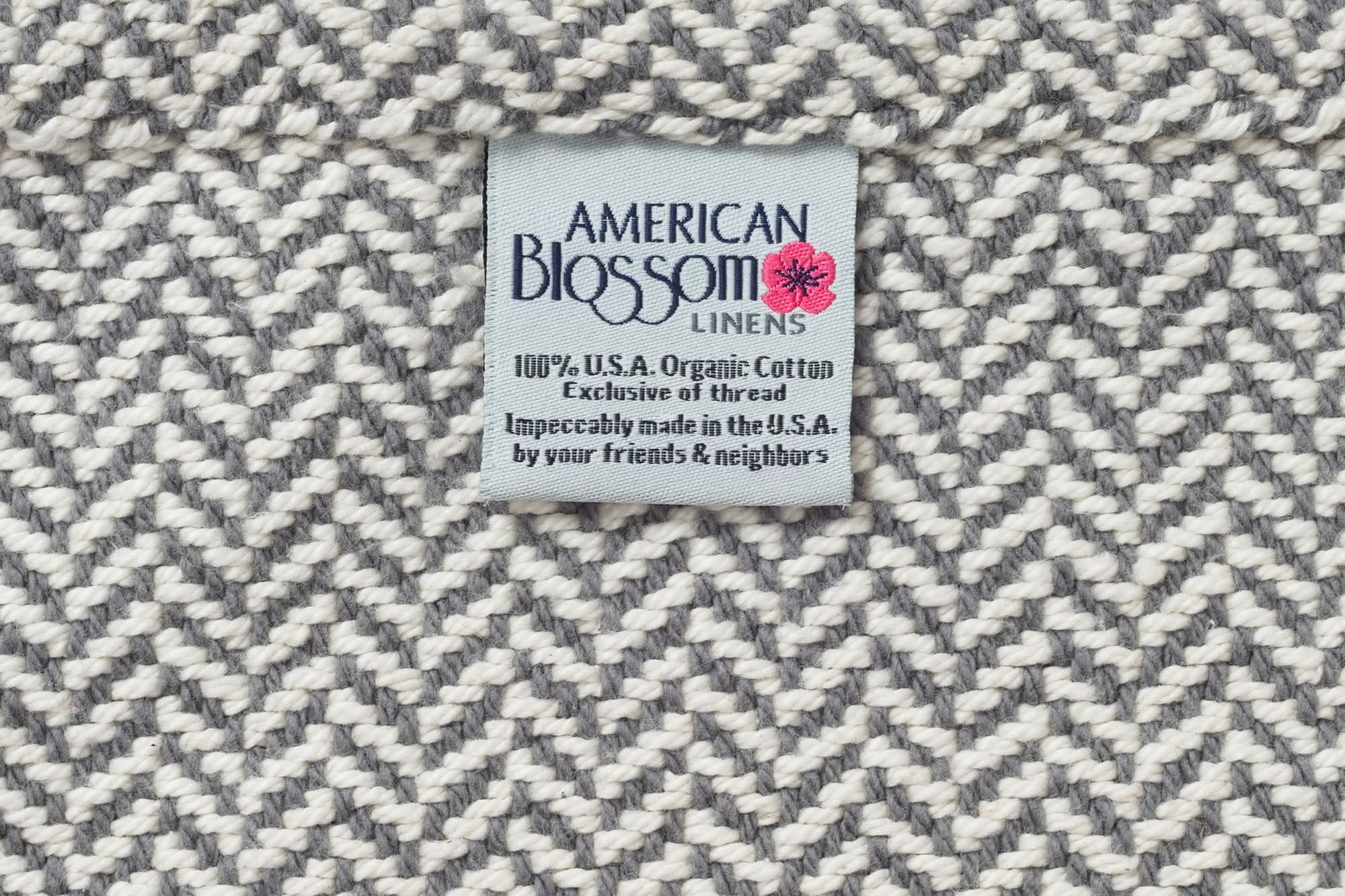 American Blossom Linens Blankets Herringbone Weave Cotton Blanket