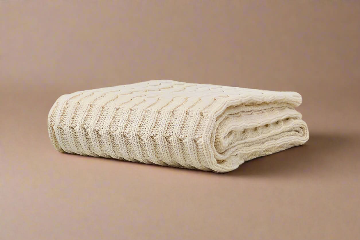 Cotton Knitted Baby Blanket - My American Goods