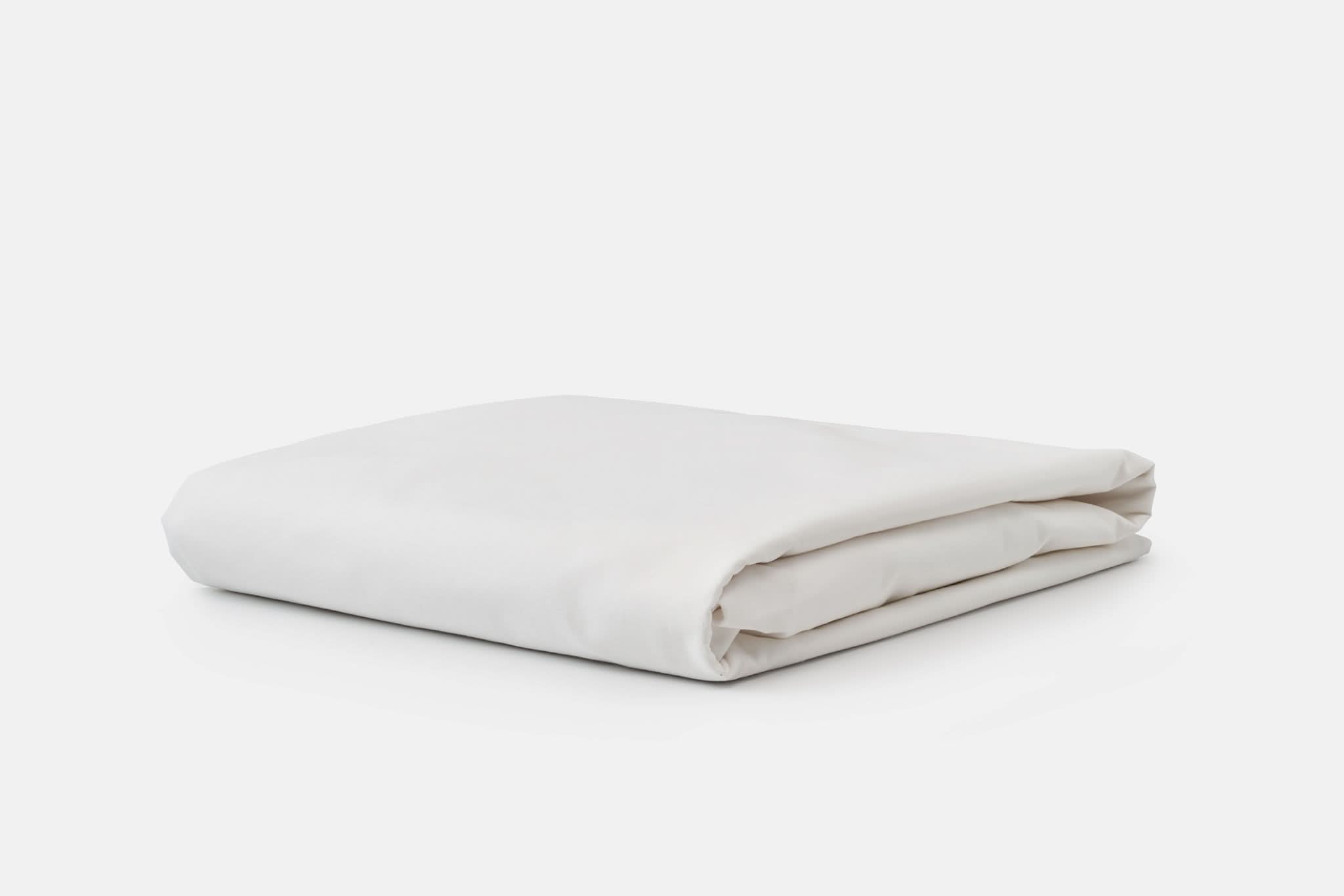 American Blossom Linens Bed Sheets Queen / White Cotton Single Fitted Bed Sheet | Separate