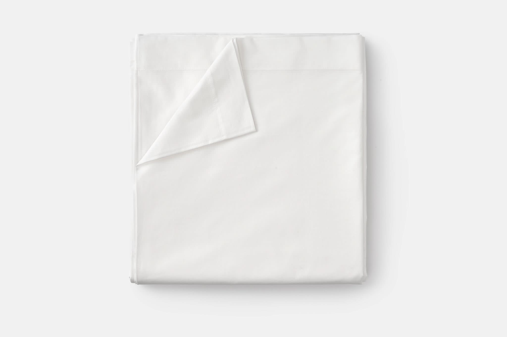 American Blossom Linens Bed Sheets Queen / White Cotton Single Flat Bed Sheet | Separate