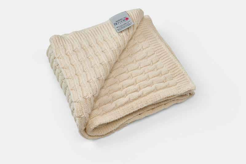 American Blossom Linens Blankets Cotton Knitted Baby Blanket