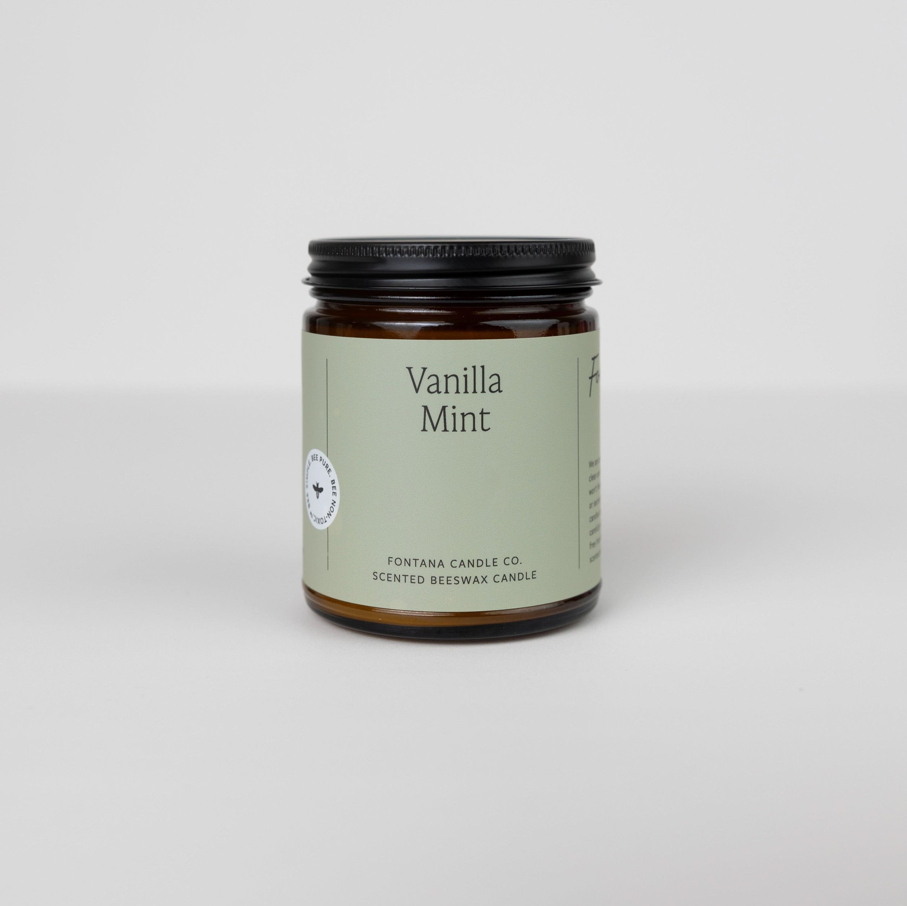 Fontana Candle Co Candles 9 oz Straight Sided Jar Vanilla Mint Jar Candle