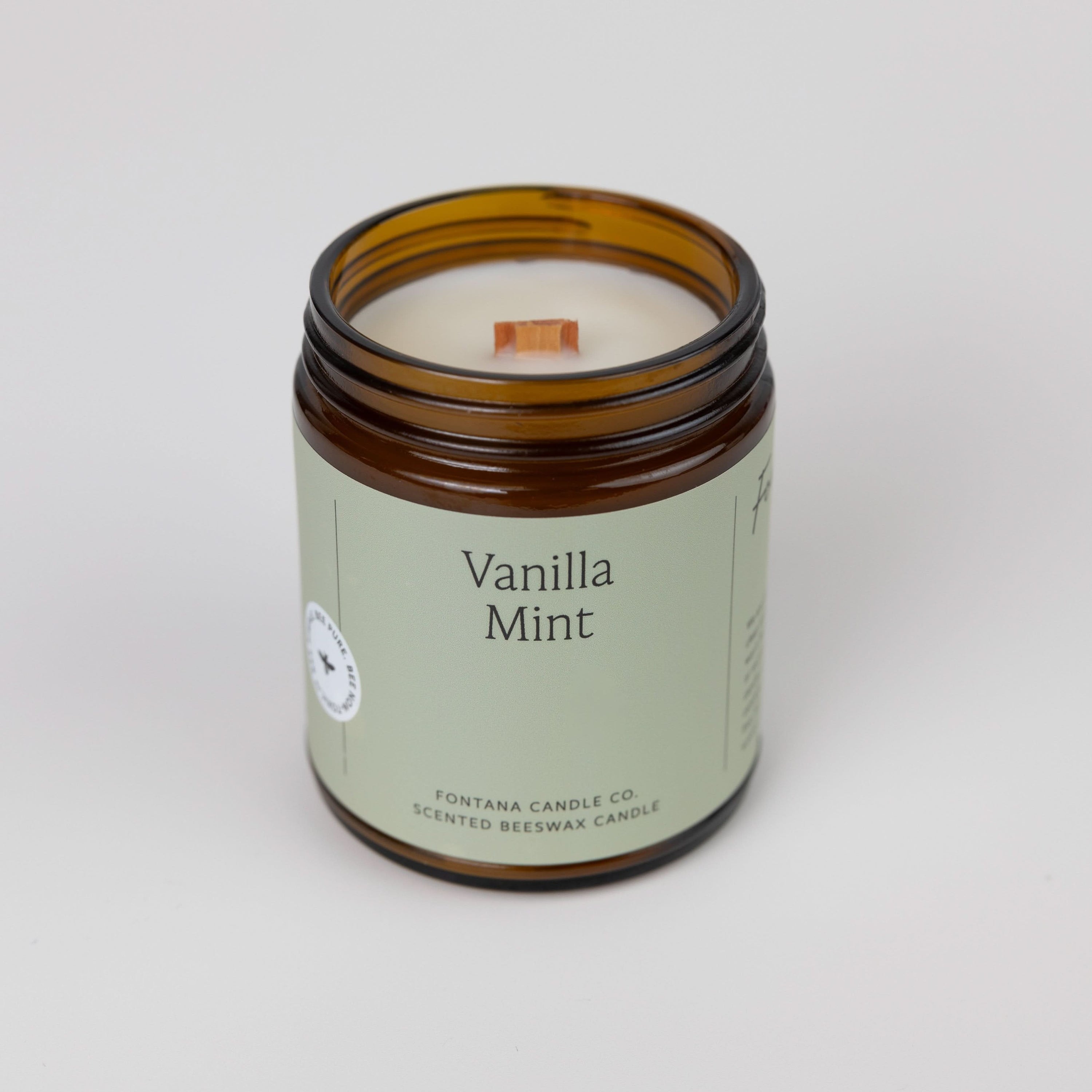 Fontana Candle Co Candles 9 oz Straight Sided Jar Vanilla Mint Jar Candle