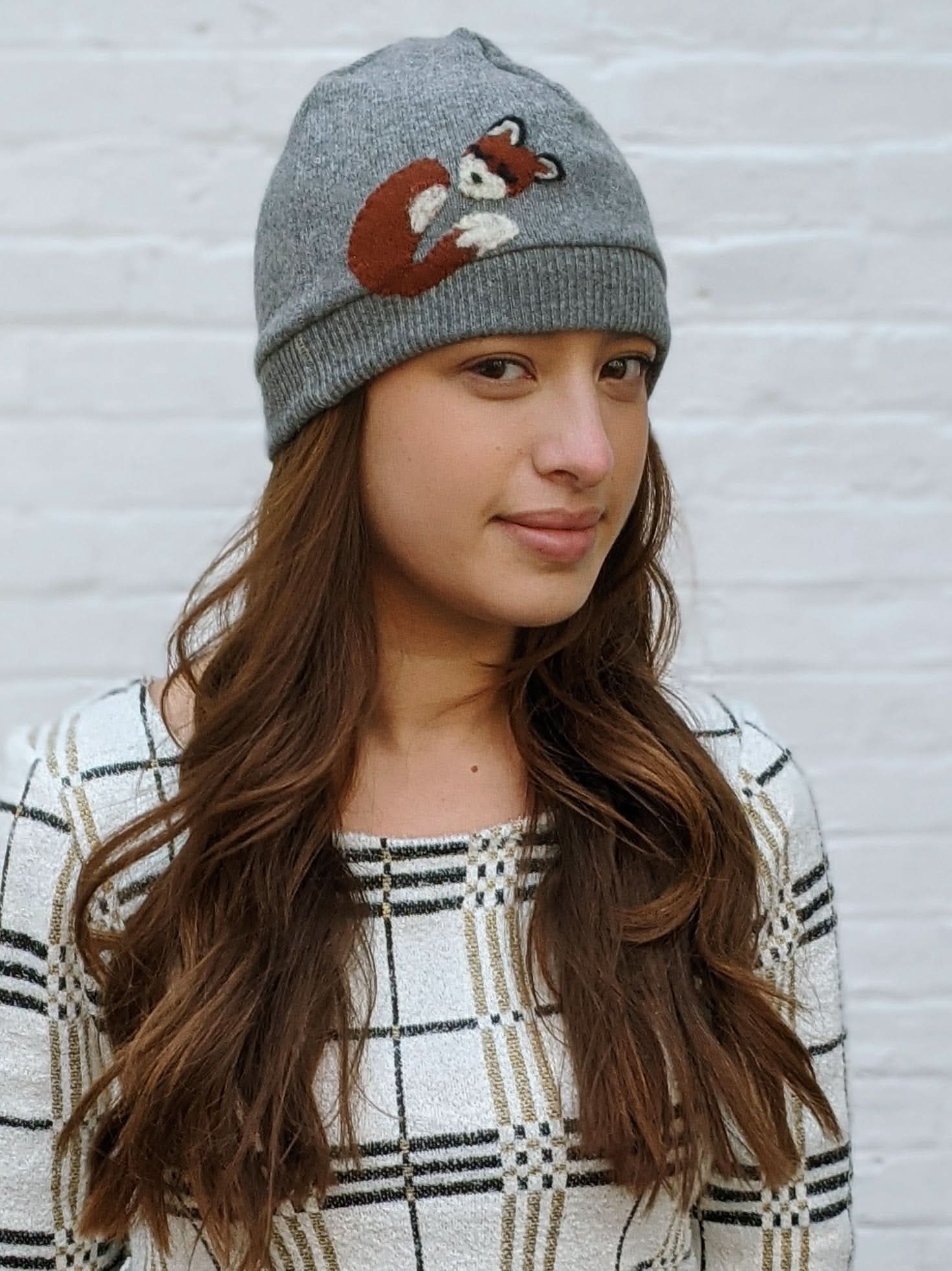 Sleeping Fox Cashmere Hat - Adult/Big Kid - My American Goods