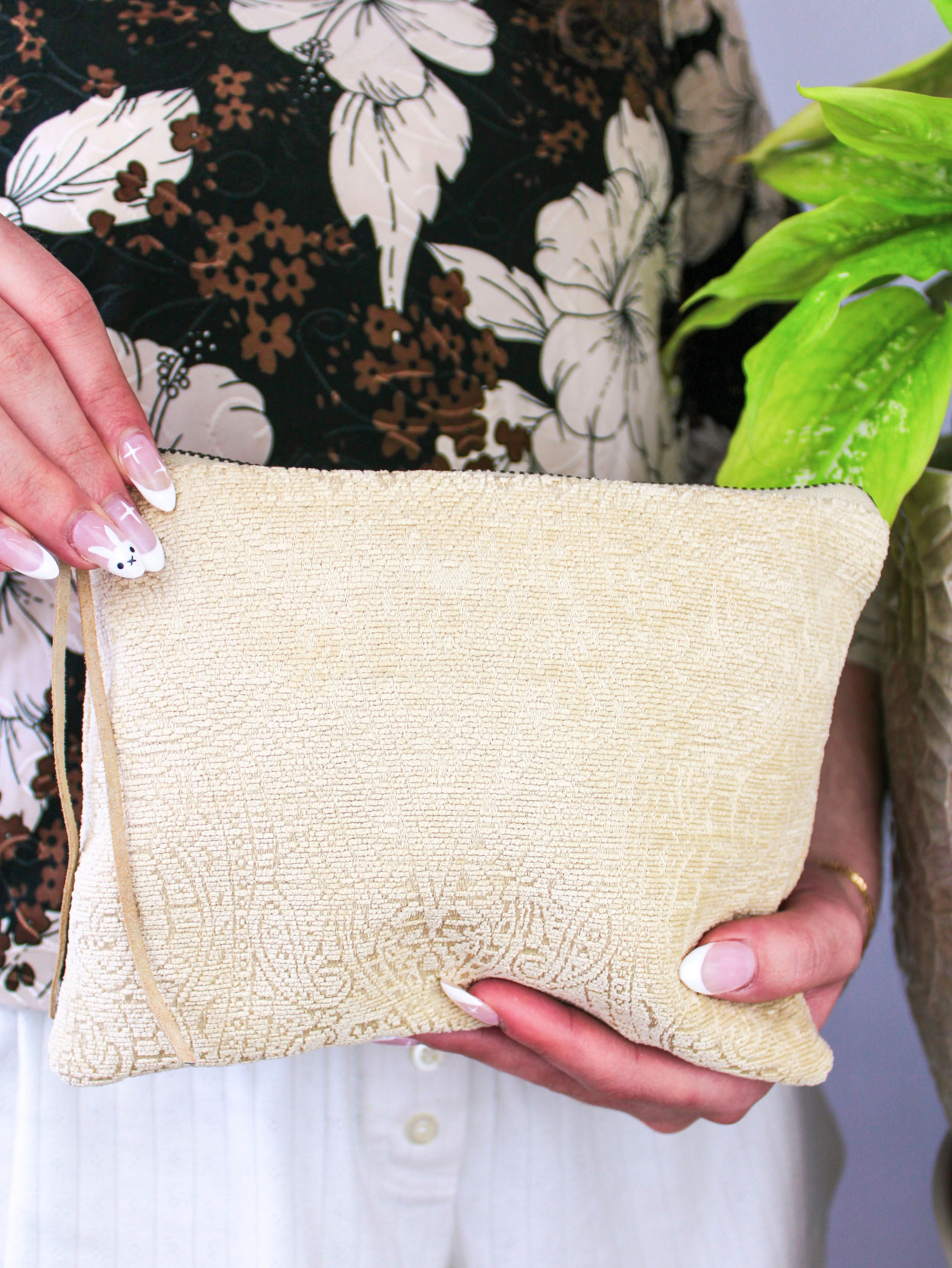 French Chenille Jacquard Clutch - My American Goods