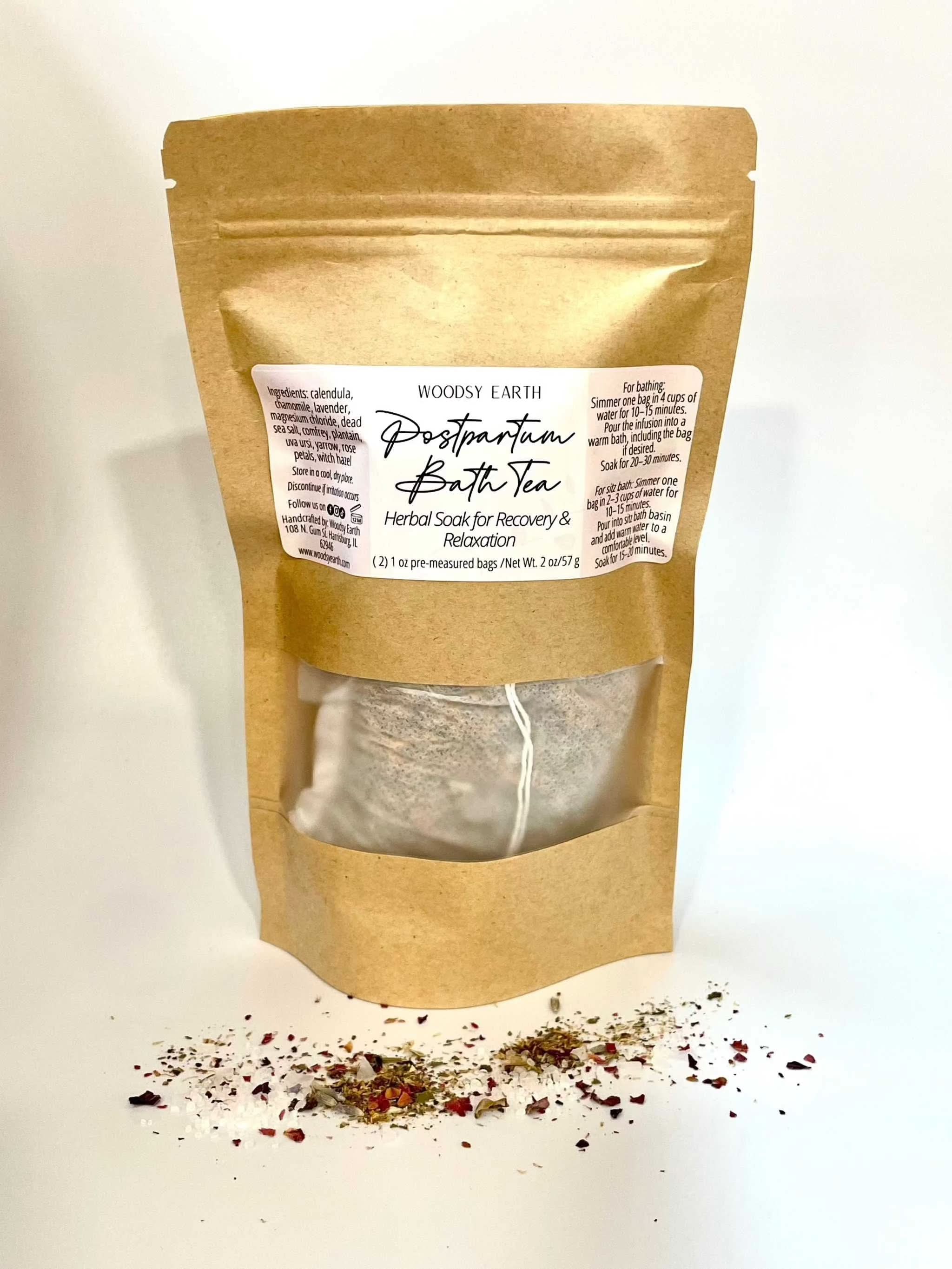 Woodsy Earth bath soak Postpartum Bath Tea – Herbal Sitz & Healing Soak