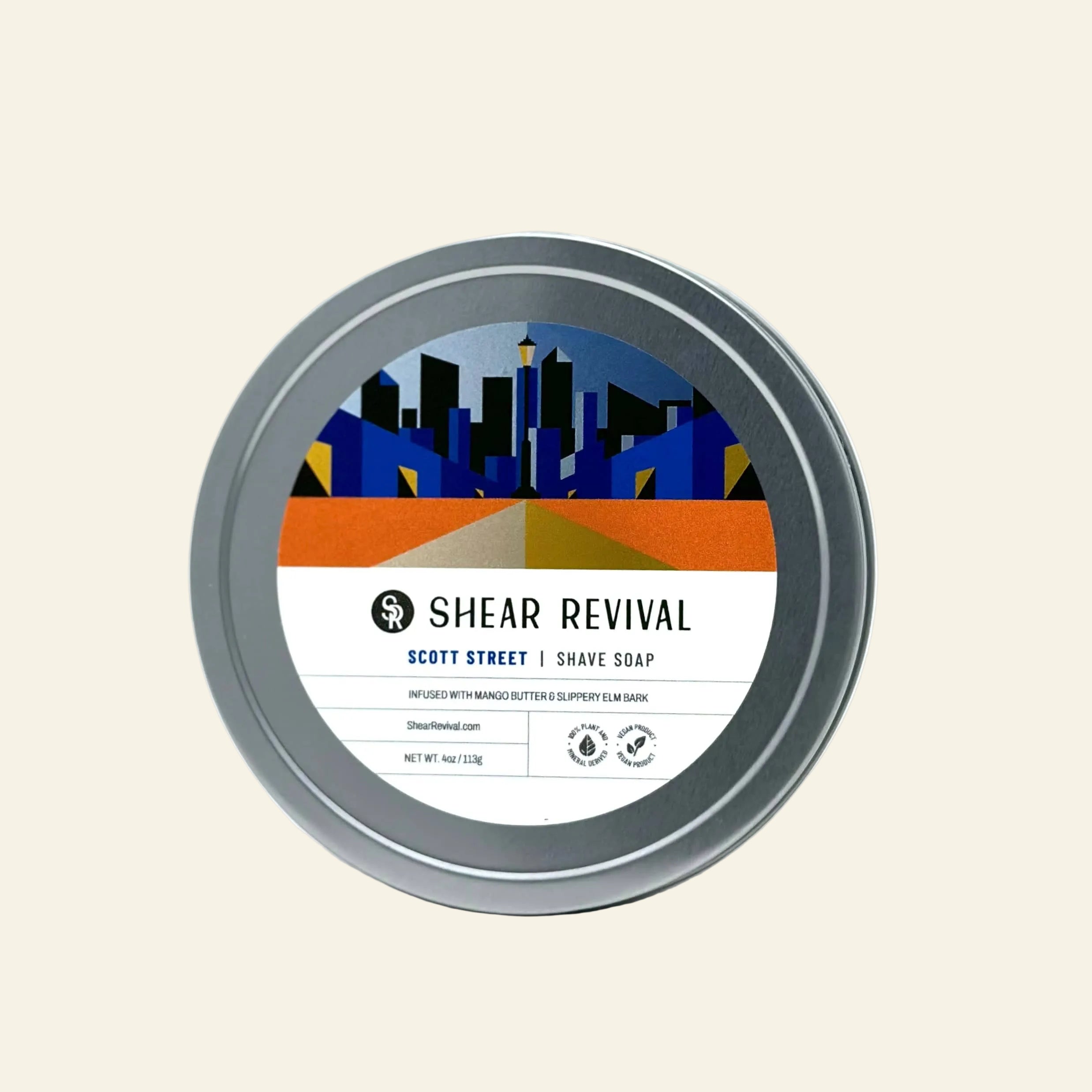 SHEAR REVIVAL Skin Bay & Lime Scott Street Shave Soap