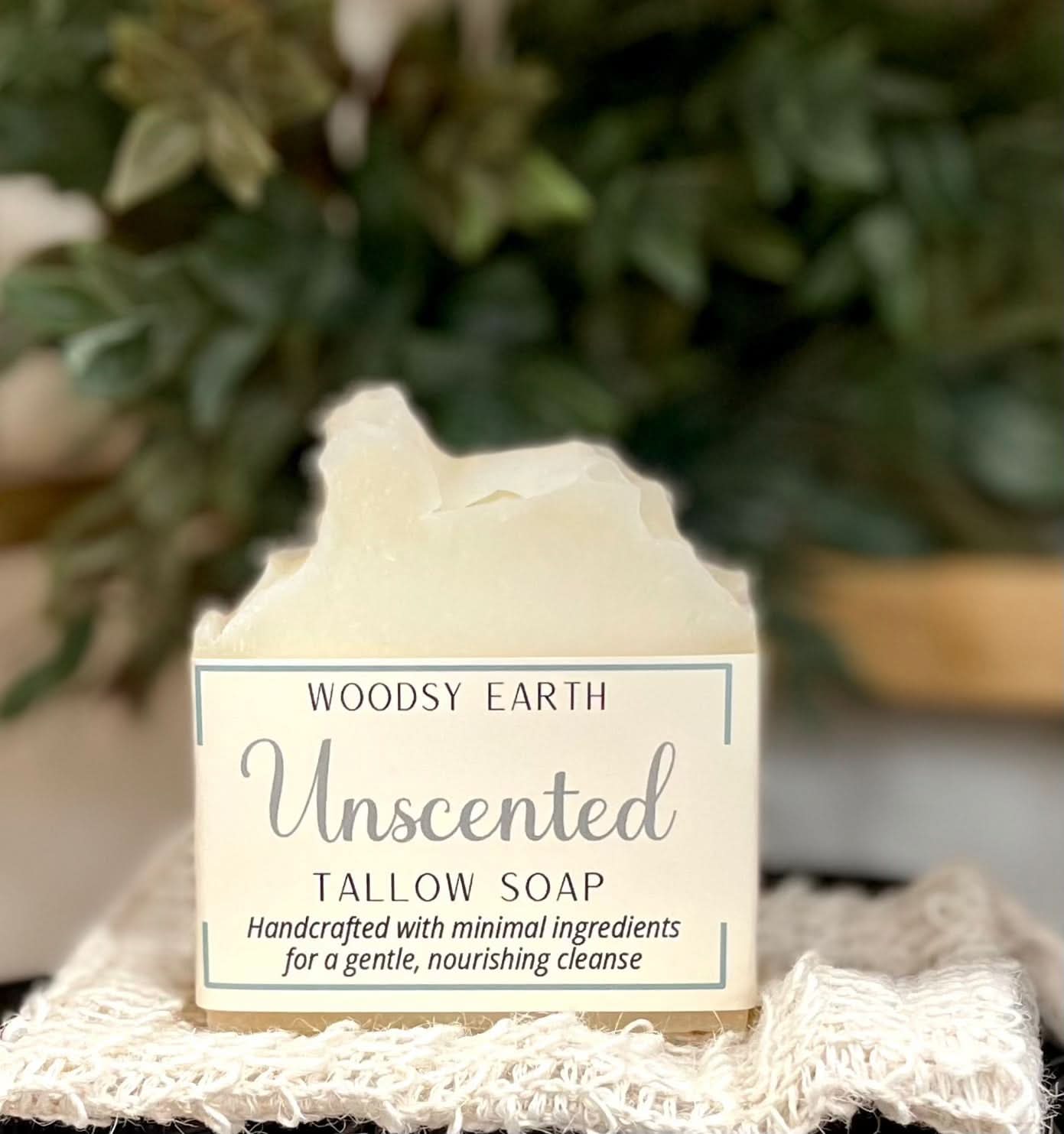 Woodsy Earth Soap Pure & Simple Unscented Tallow Soap