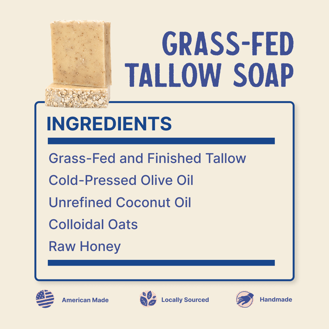 Papabear Grass-Fed Tallow Soap (2 Pack) - My American Goods