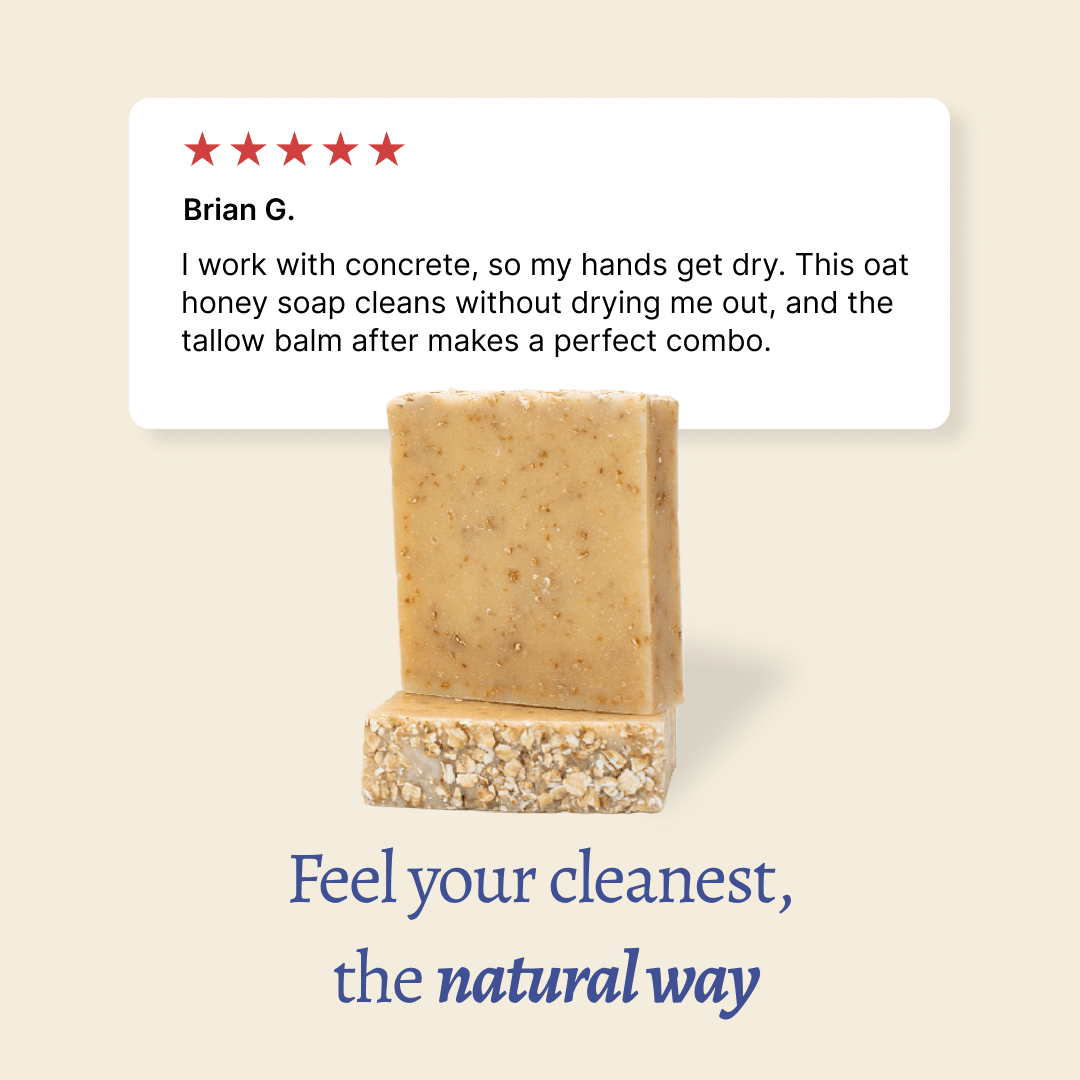 PapaBear Naturals Unscented Papabear Grass-Fed Tallow Soap (2 Pack)