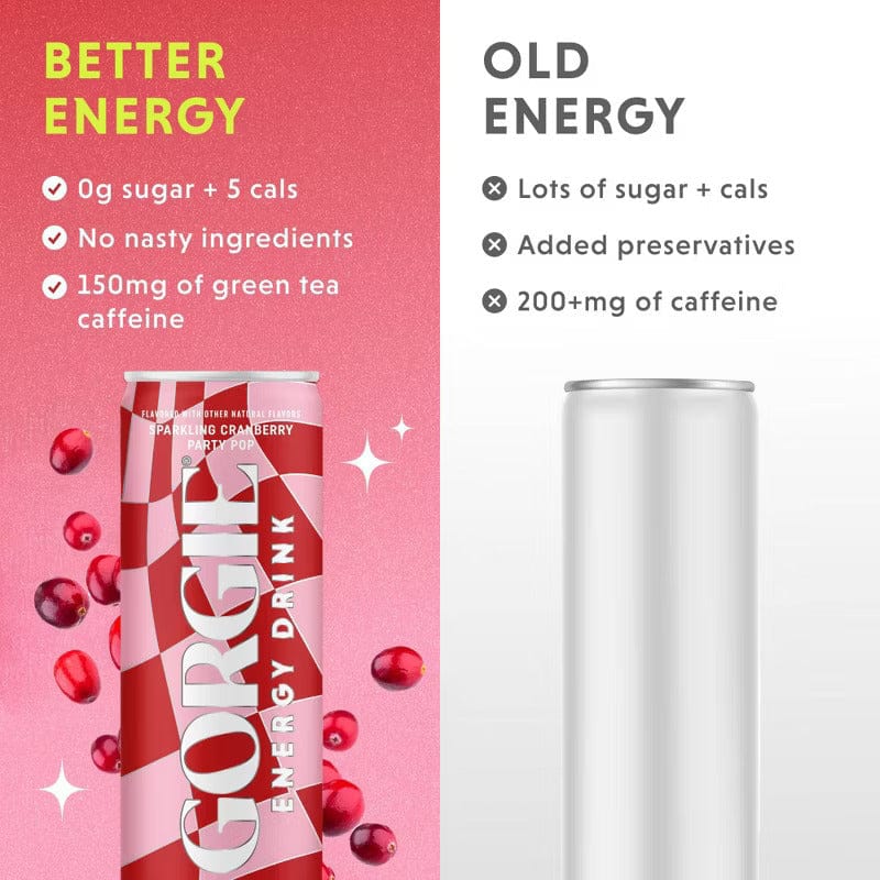 GORGIE Energy Drink Cranberry Party Pop