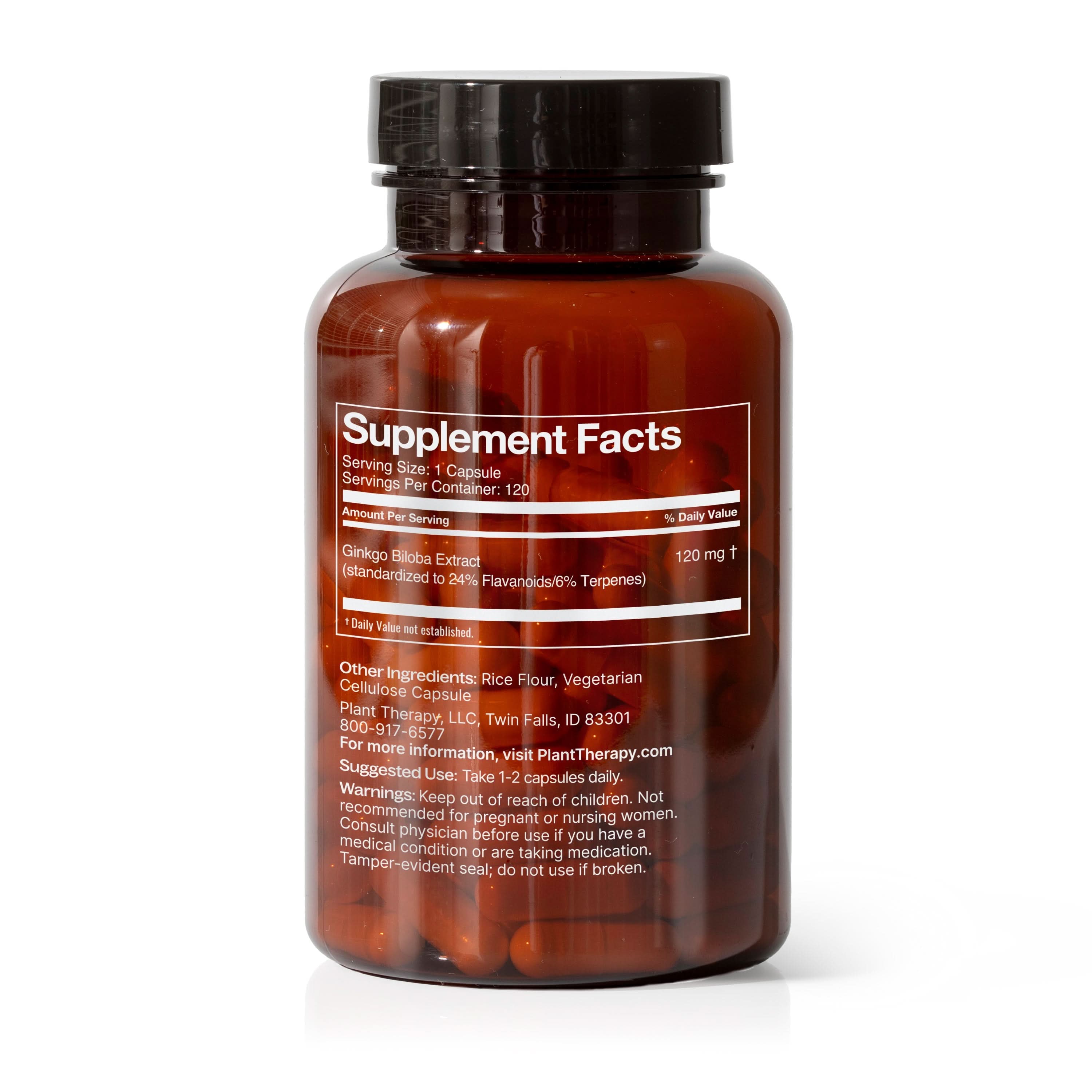 Ginkgo Biloba Herbal Supplement - 120 Capsules - My American Goods