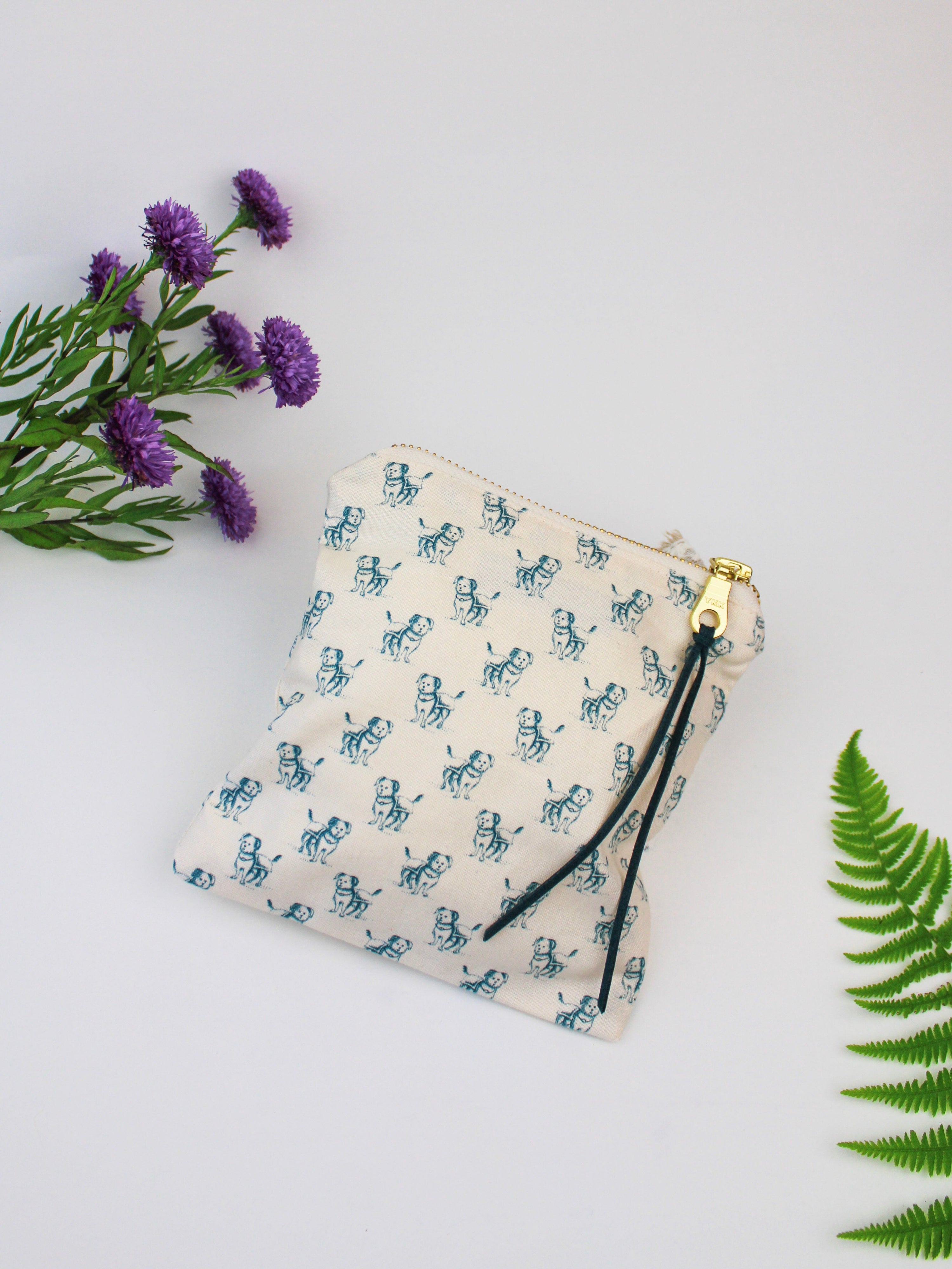 Ash & Rose coin purse Good Dog Square Zip Pouch