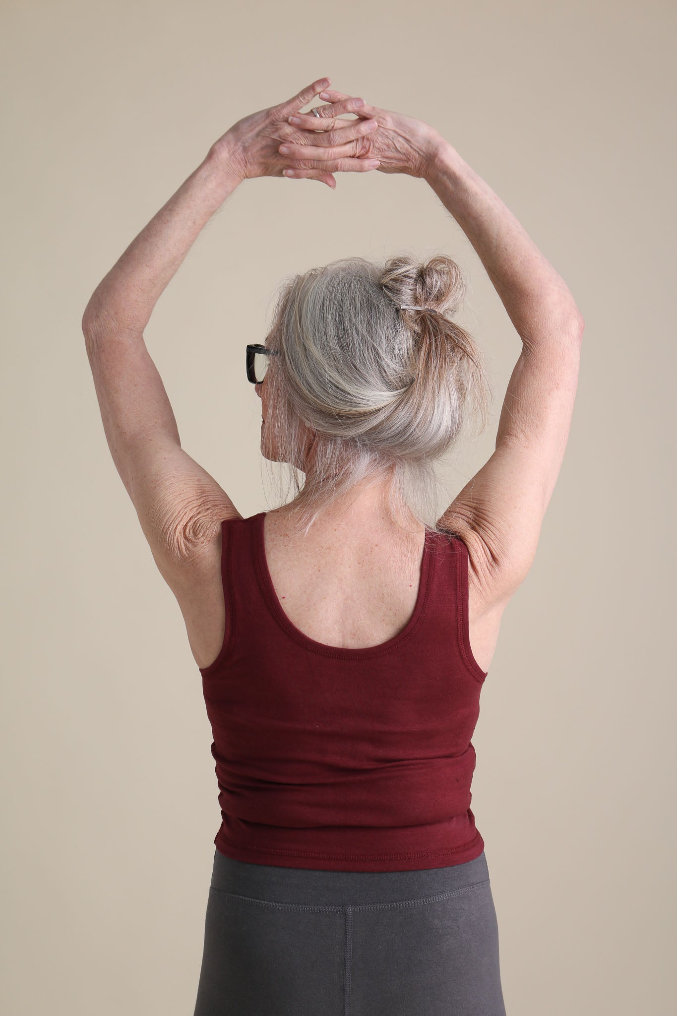 Crop Tank in Cranberry