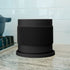Half Mid-Century Ribbed Planter with Drainage and Saucer - My American Goods