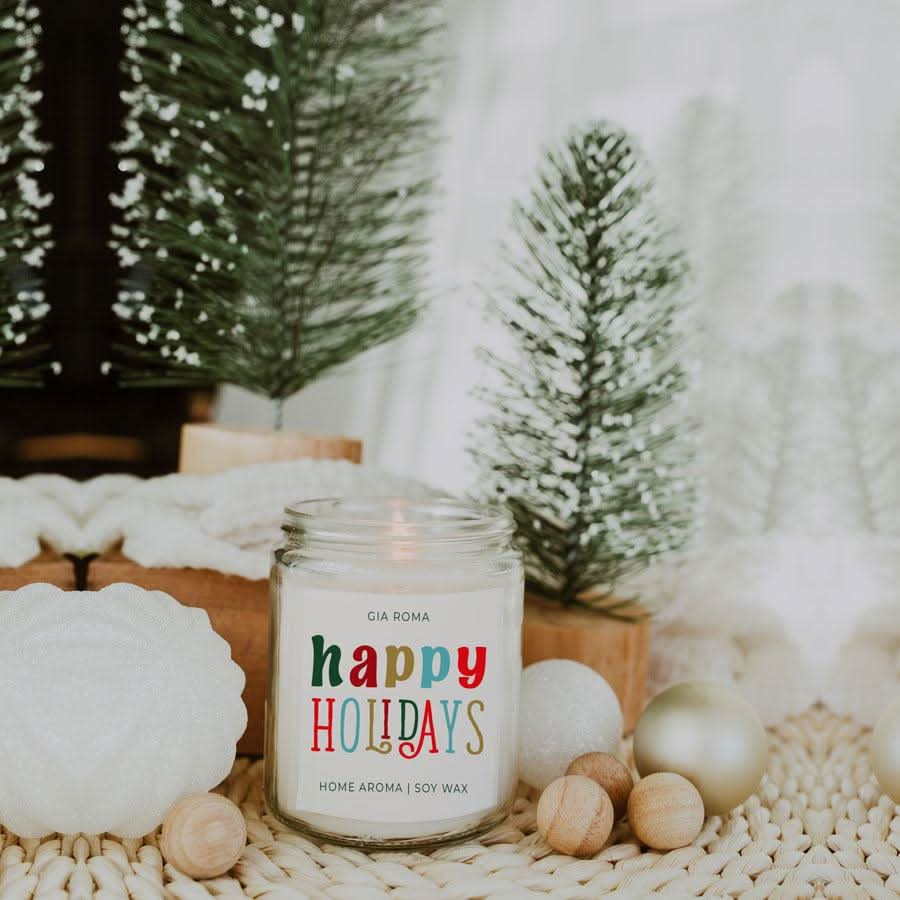 Happy Holiday Candle - My American Goods