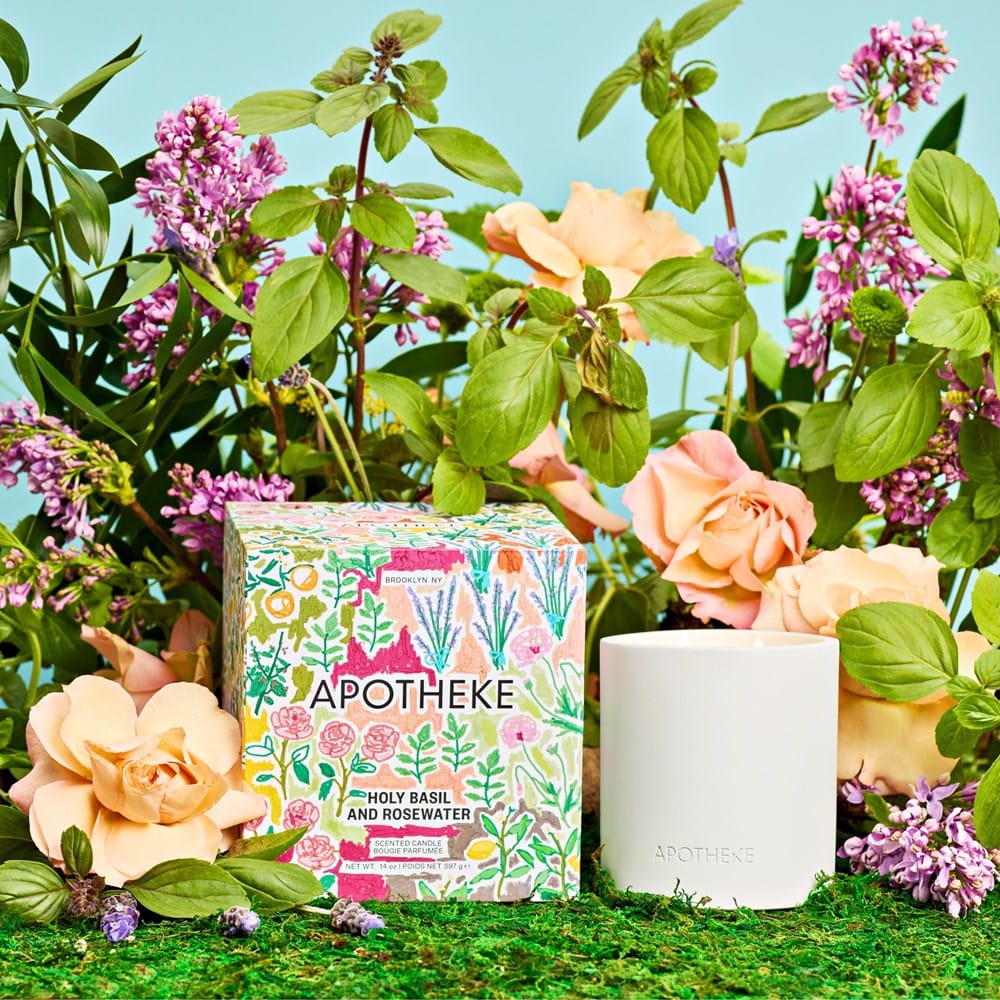 APOTHEKE 2-Wick Candles Holy Basil and Rosewater 2-Wick Candle