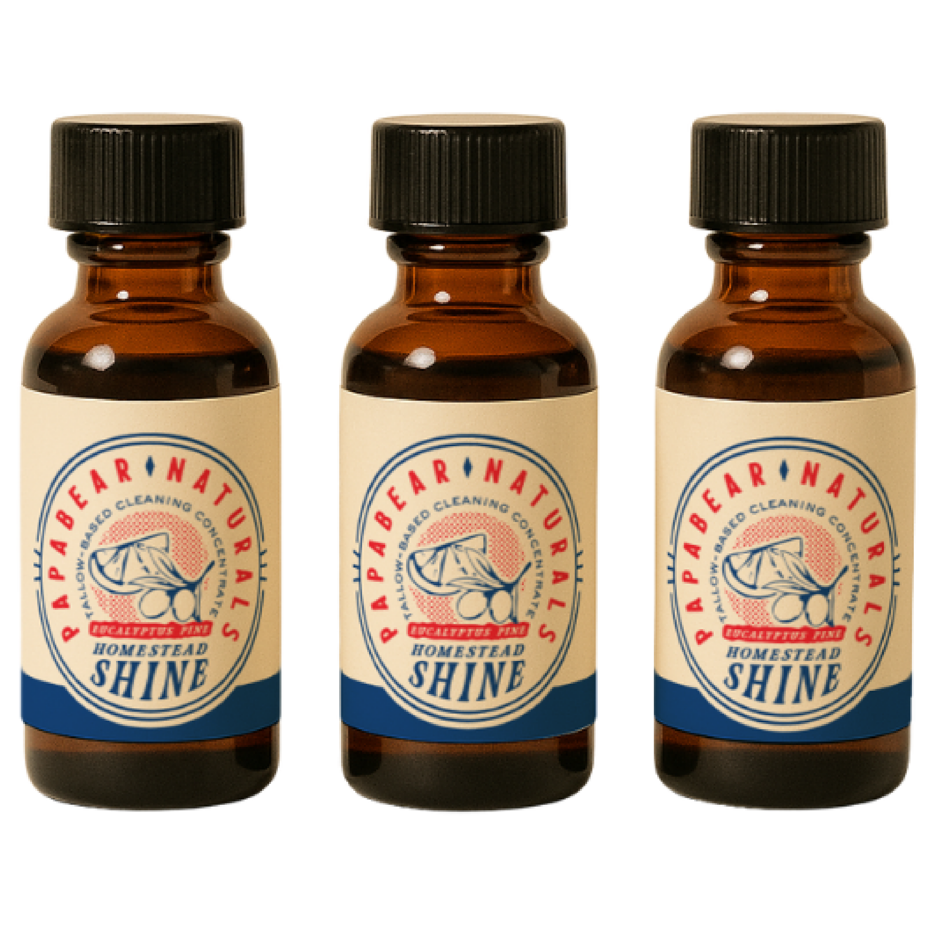 PapaBear Naturals Eucalyptus Pine / None Homestead Shine Cleaning Concentrate - 1 oz (3 Pack)