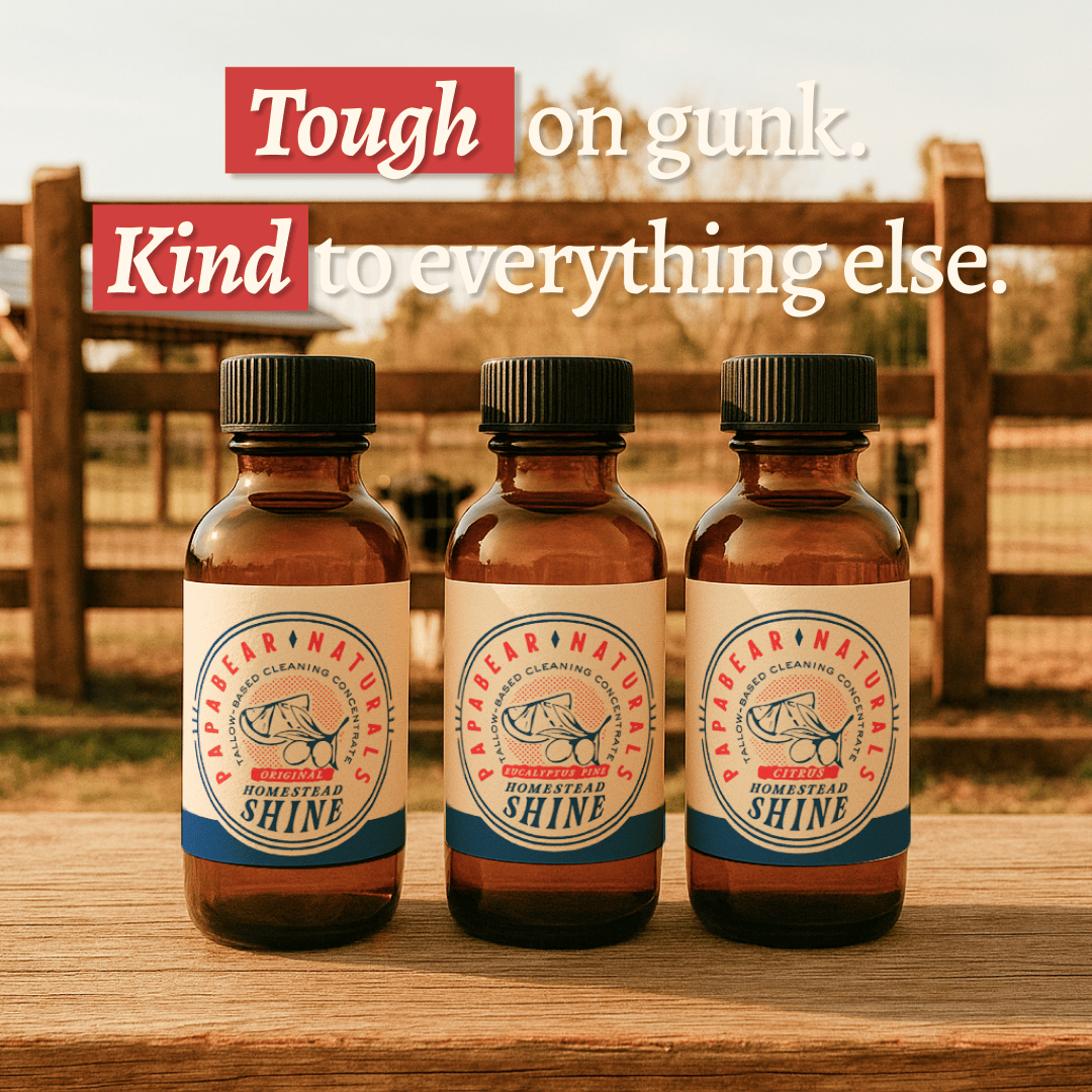 PapaBear Naturals Homestead Shine Cleaning Concentrate - 1 oz (3 Pack)