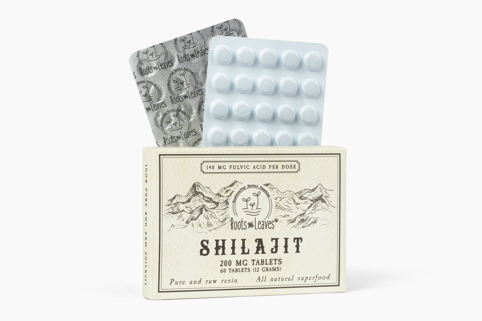 Roots and Leaves, LLC Pure Shilajit Tablets 60ct. - 60 doses