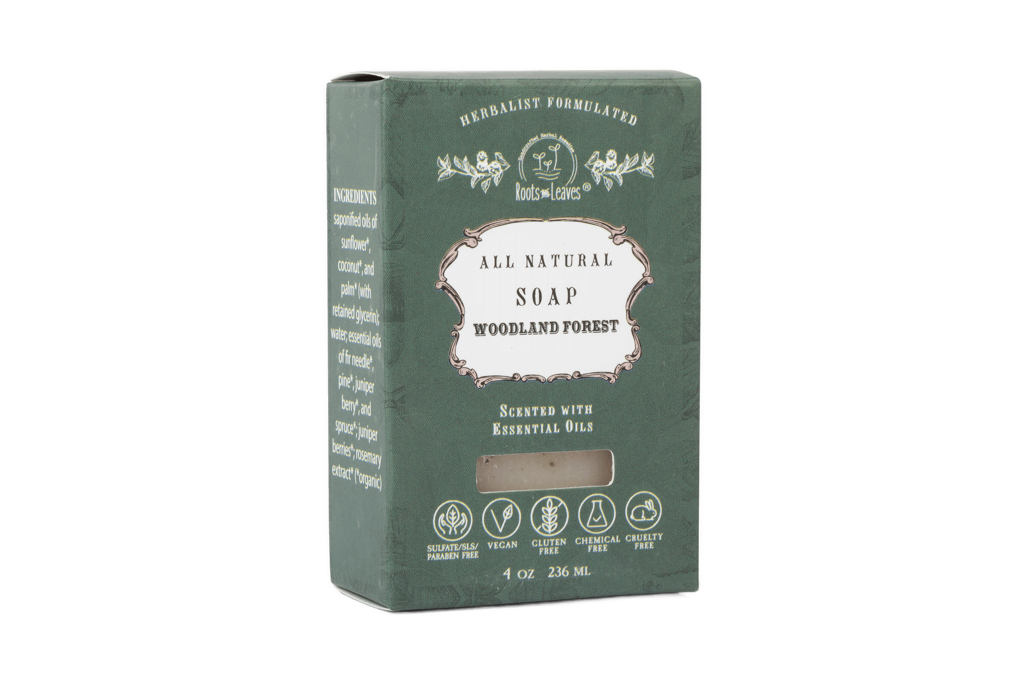 Roots and Leaves, LLC Organic Vegan Woodland Forest Bar Soap