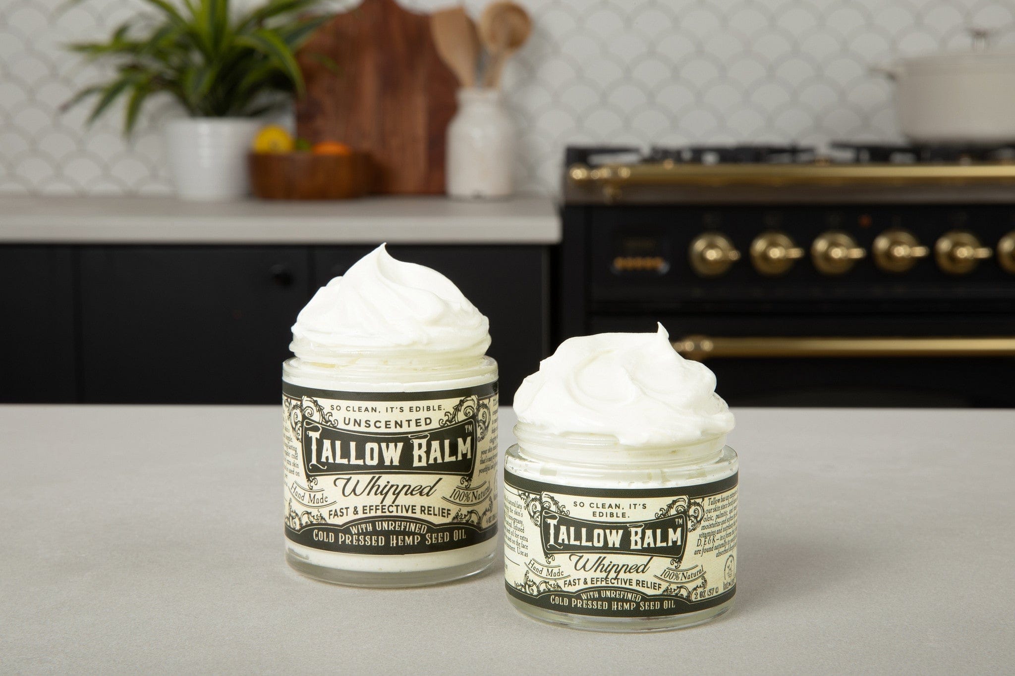 Roots and Leaves, LLC 4 oz Tallow Balm - Whipped with Hemp Seed Oil