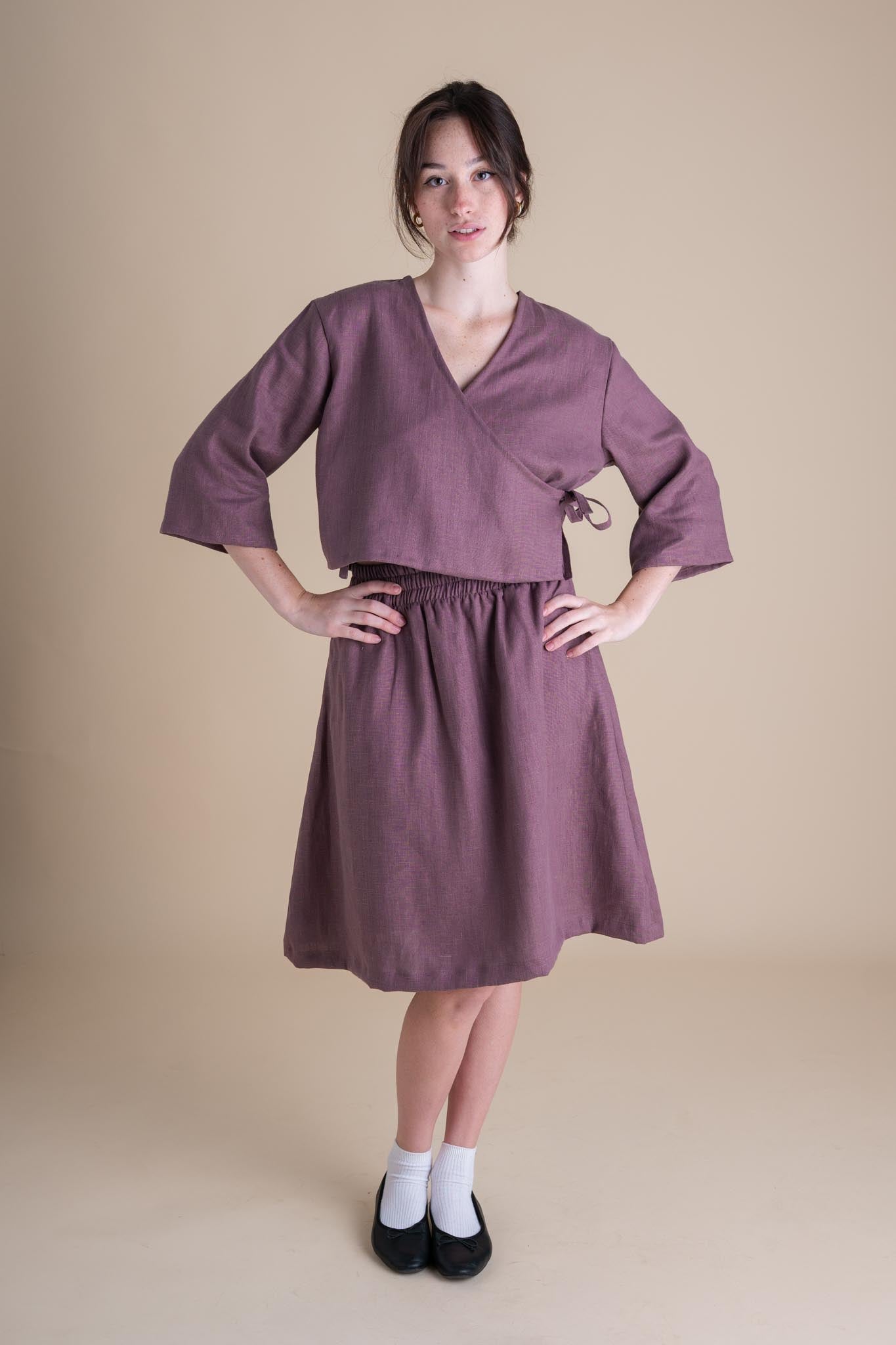 Artemis Top in Thistle