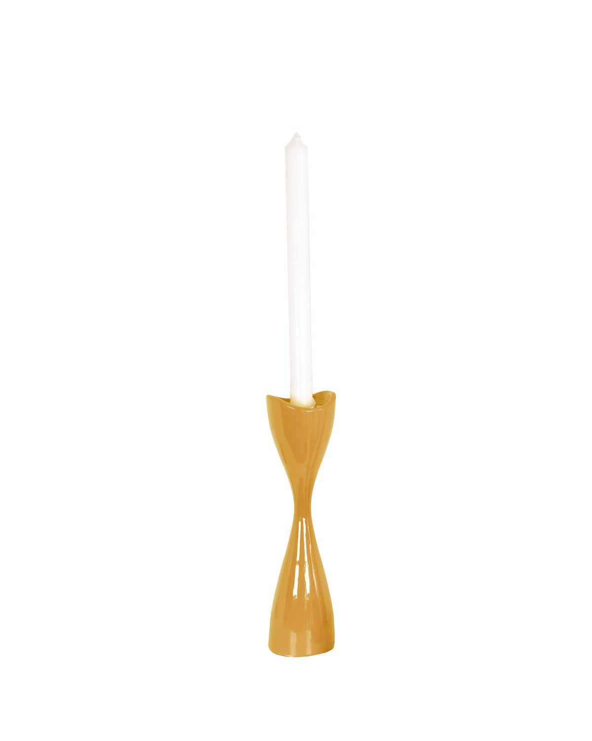 Tulip Candlestick Holders in Harvest Orange