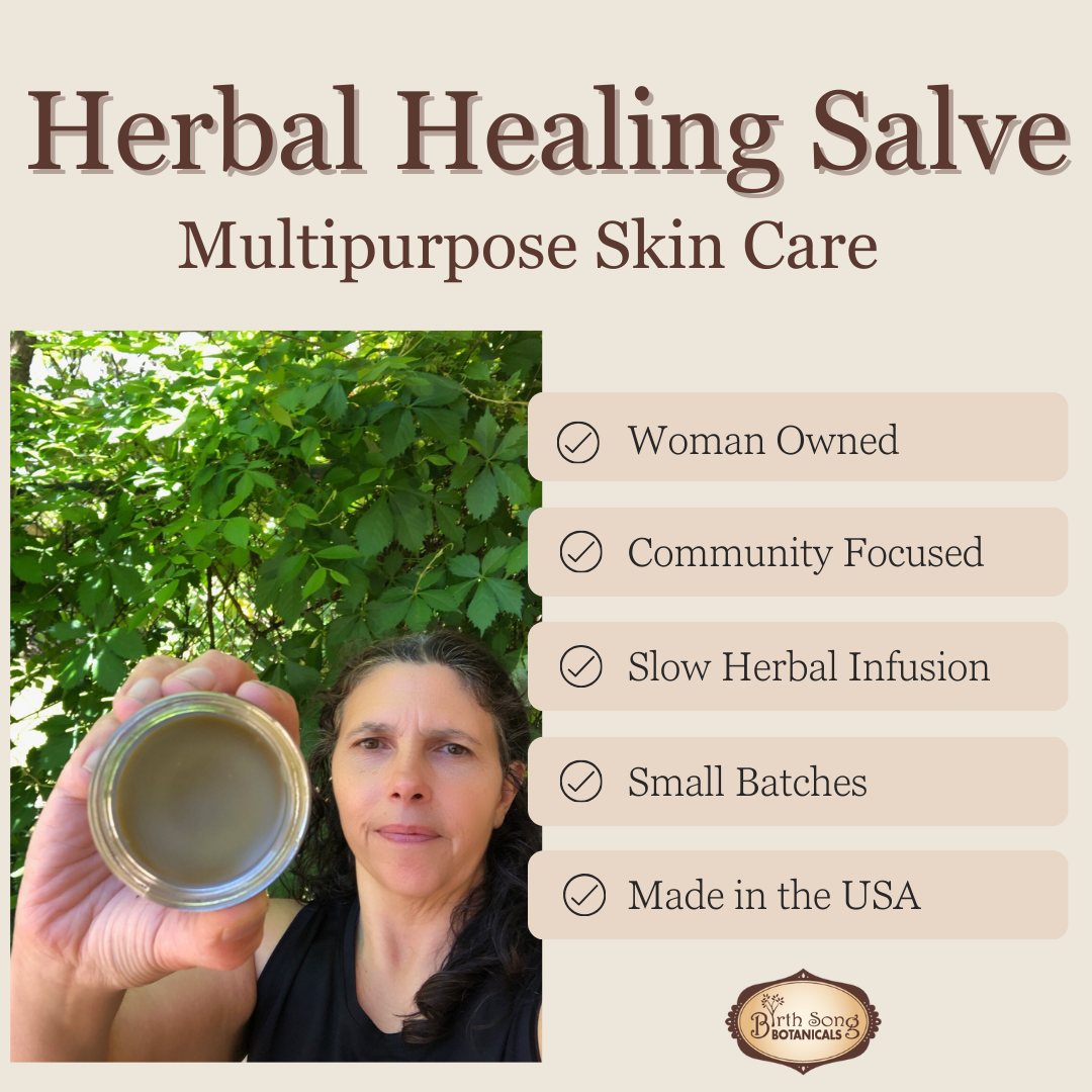 Herbal Salve- All Natural First Aid Ointment Made with Calendula and Plantain, Good For All Skin Types, Unscented - My American Goods
