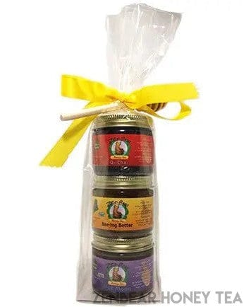 3-Flavor Honey Tea Mini Assortment – Organic Wellness Gift Set (3 x 3 oz) - My American Goods