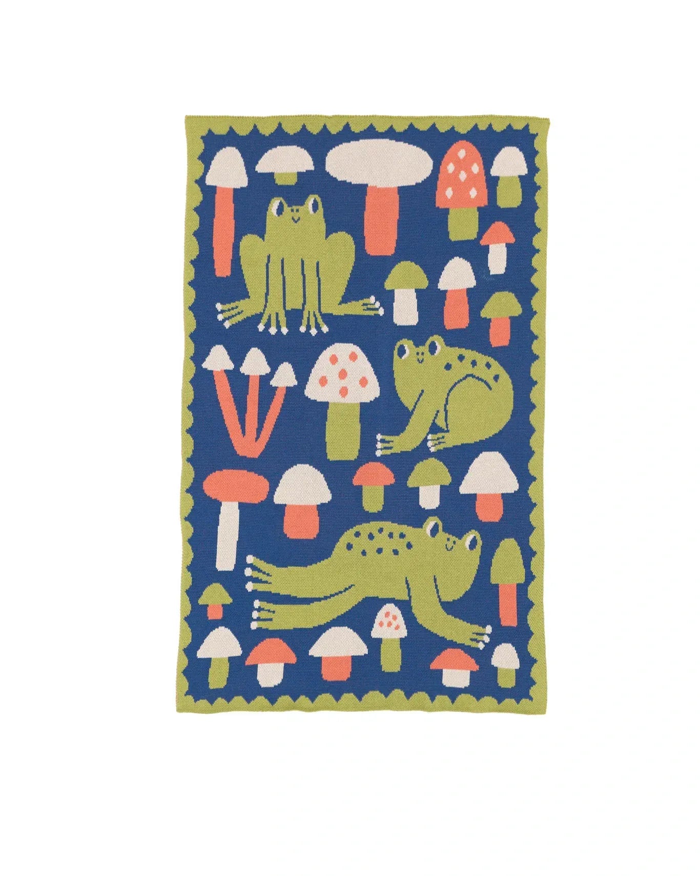 Biquette Baby Blanket Toadstool Pink in Egyptian Cotton Hoppy Place - Baby & Kid&
