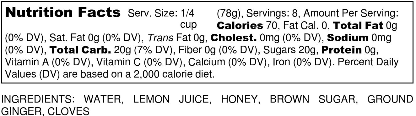 Hot Toddy Mix (Honey, Lemon & Ginger) | 16 Oz - My American Goods