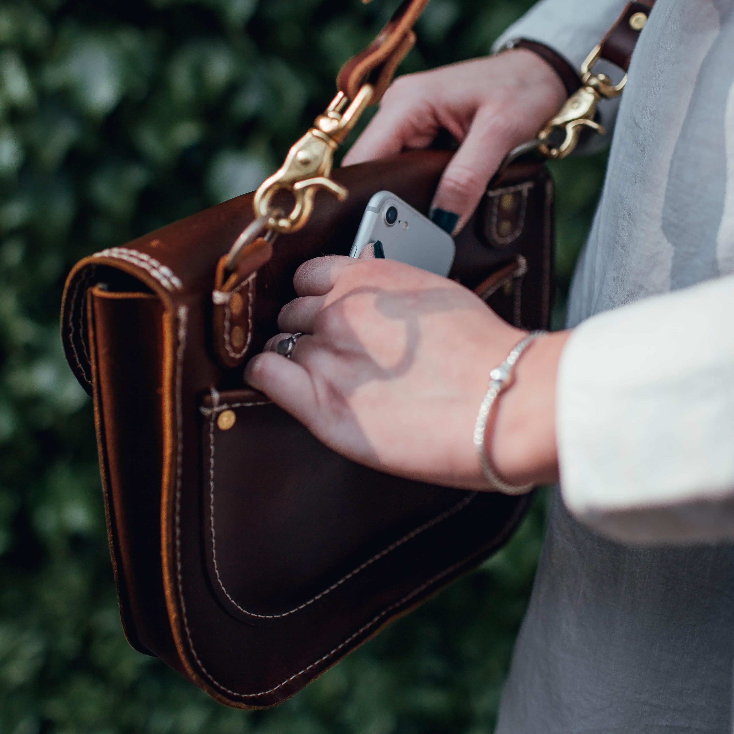 The Local Branch Leather Hunt Satchel