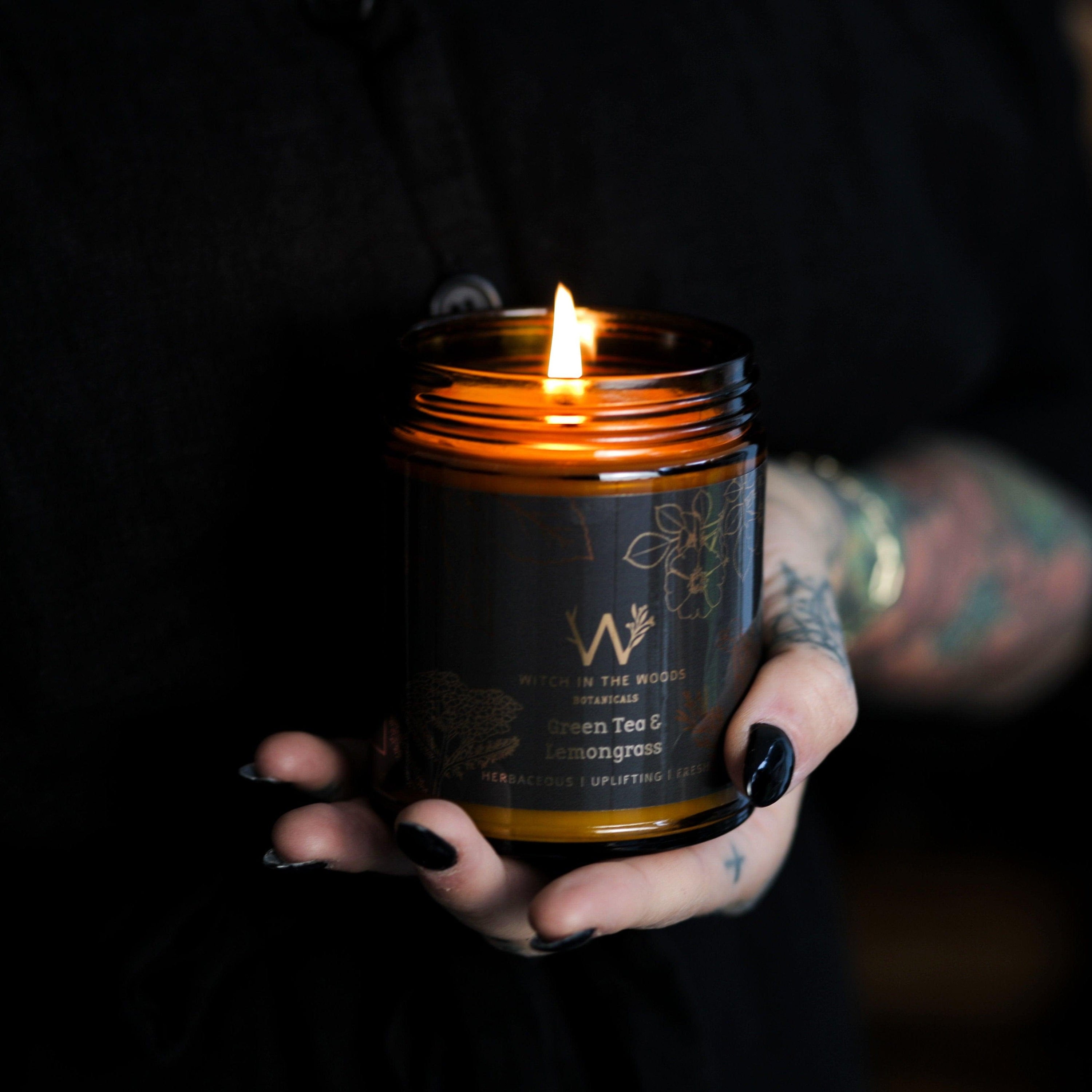 Witch in the Woods Botanicals Candle Green Tea & Lemongrass Soy Candle Green Tea + Lemongrass Candle