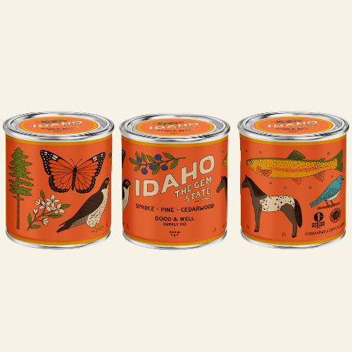 Good & Well Supply Co Candles Half Pint / 8oz / Cotton Wick Idaho State Candle