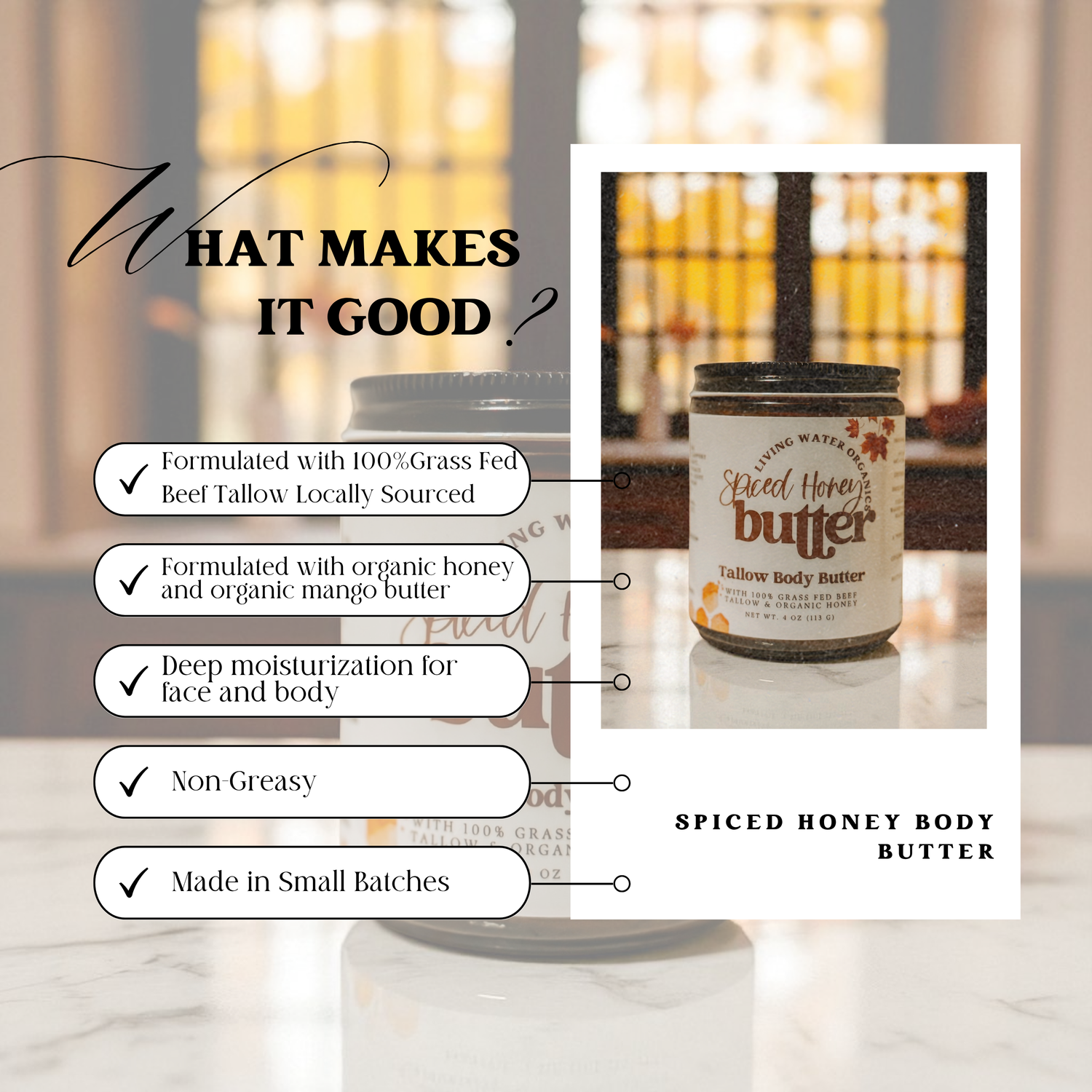 Spiced Honey Shampoo, Conditioner, Body Butter, Cinnabun Lip Balm Bundle - My American Goods