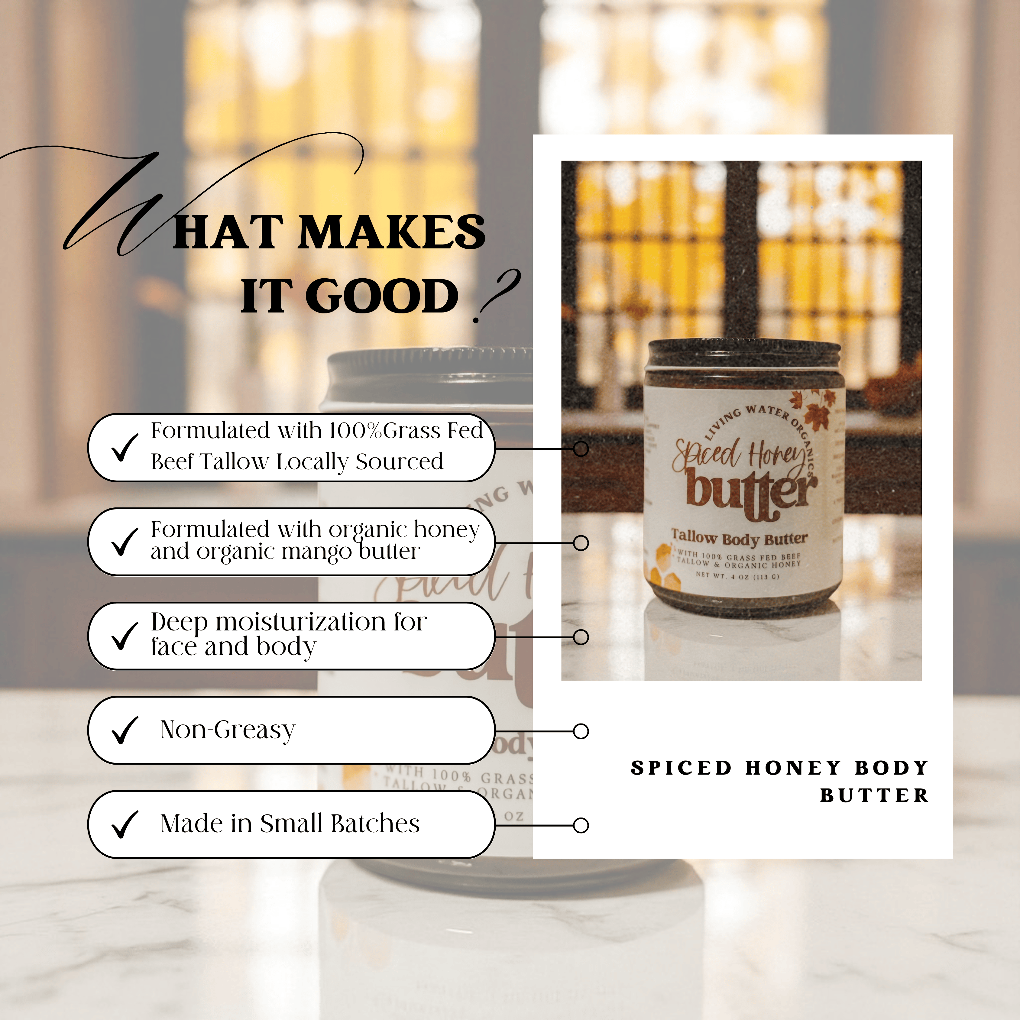 Spiced Honey Shampoo, Conditioner, Body Butter, Cinnabun Lip Balm Bundle - My American Goods