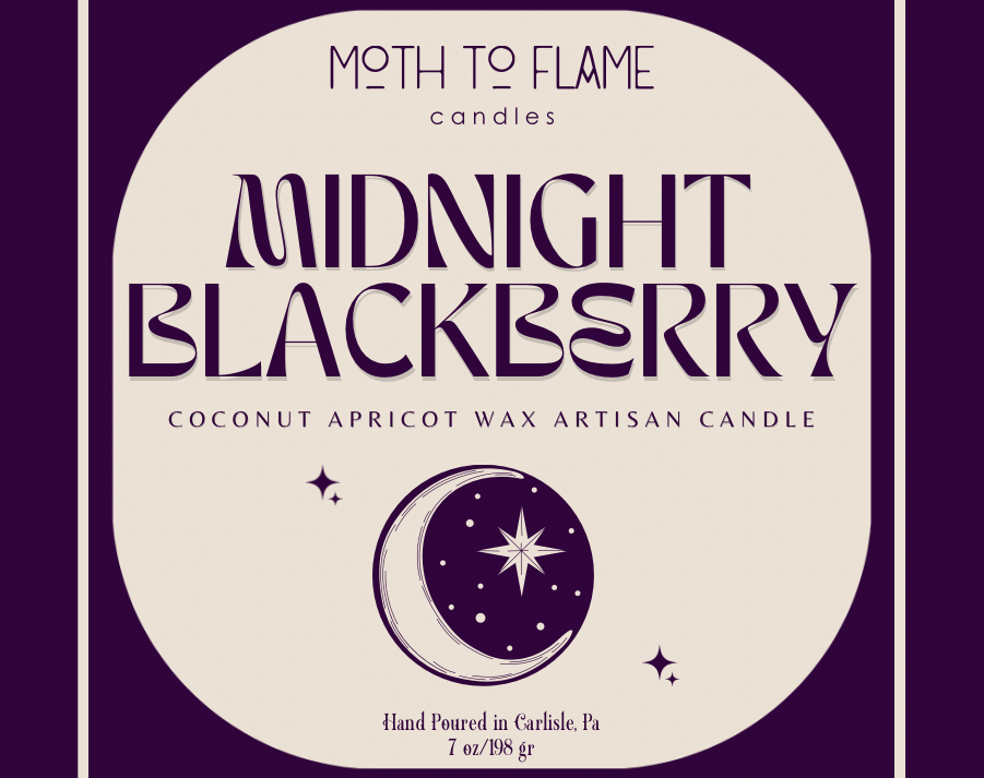 Moth to Flame Candles Container Midnight Blackberry – 7 oz Candle