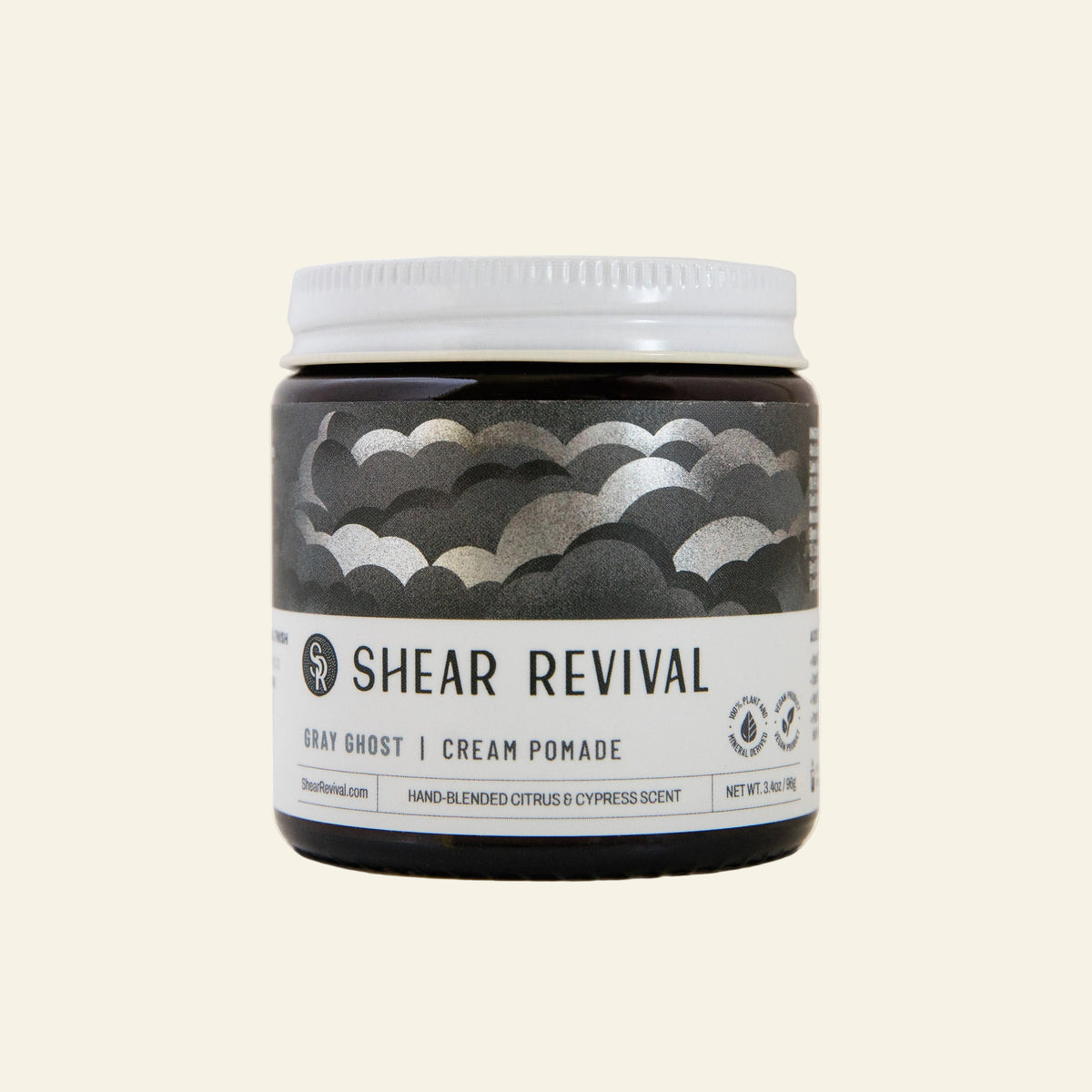 SHEAR REVIVAL Pomade 3.4oz Gray Ghost Cream Pomade