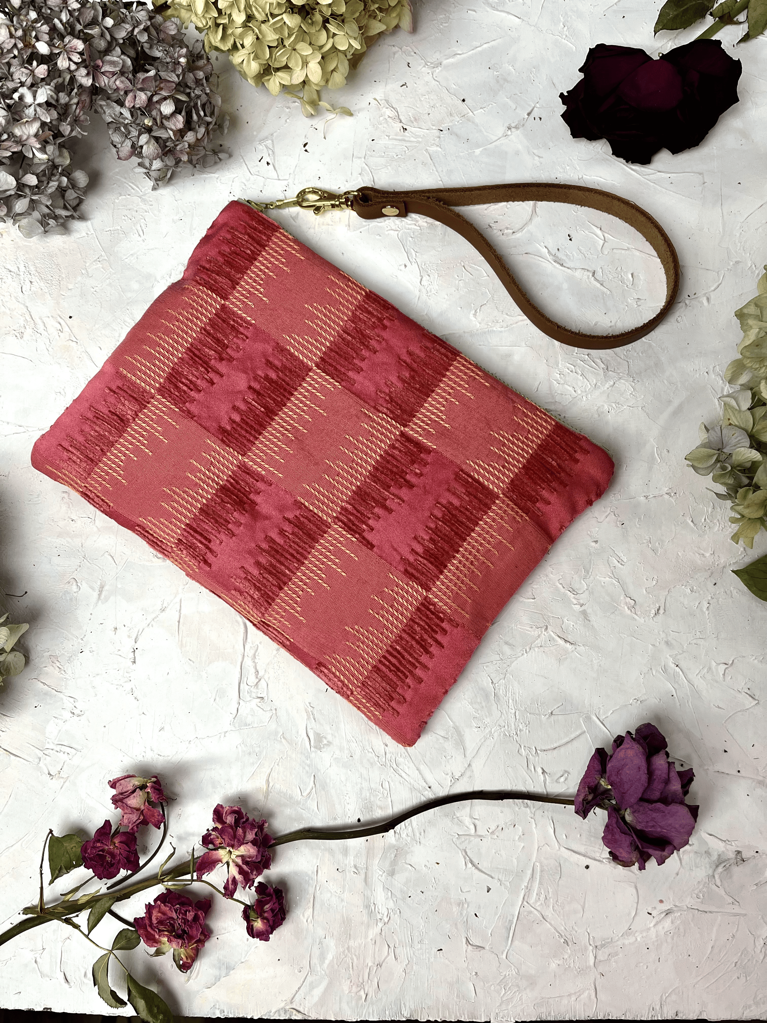 Ash & Rose Shades of Apricot Wristlet Purse