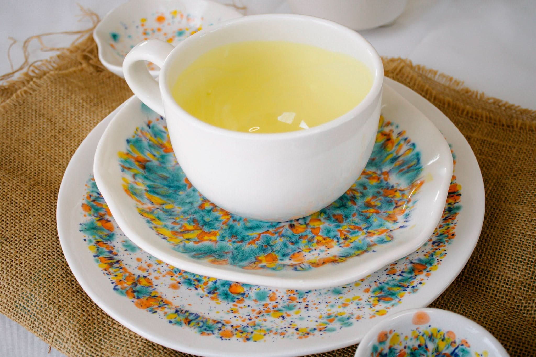 prodigalpottery Ceramic Yellow Spring Artisan Sauce Cup