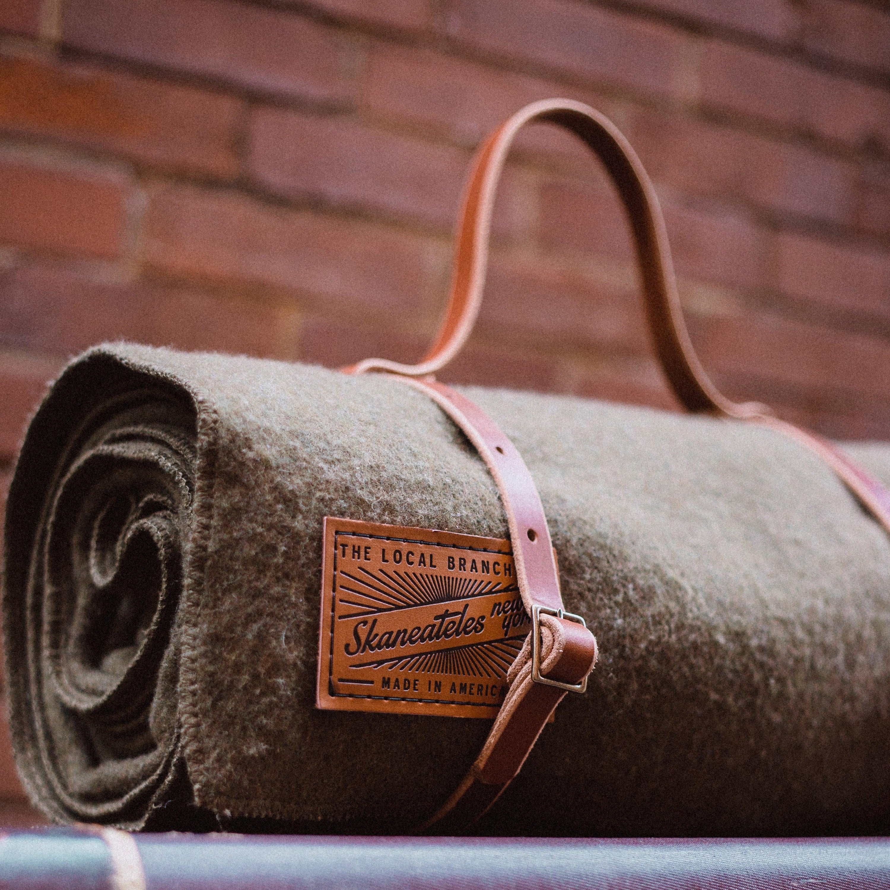 The Local Branch Leather Caramel Leather Buckle Carrier